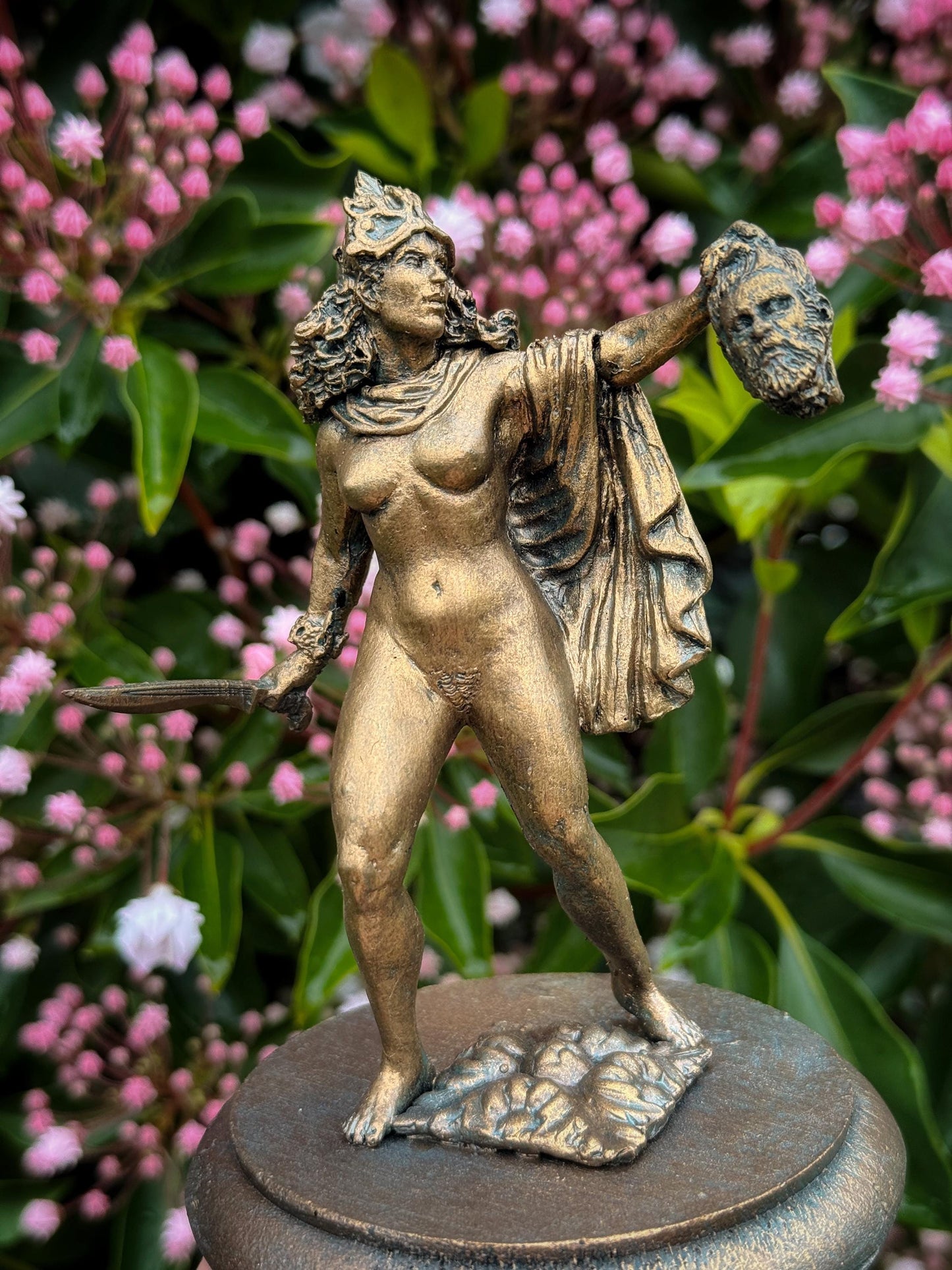 Refuse/Resist: Judith and Holofernes Statue, Hand Painted Resin Sculpture | Biblical Legend Figurine| Warrior Woman Art for Fantasy Art Gift