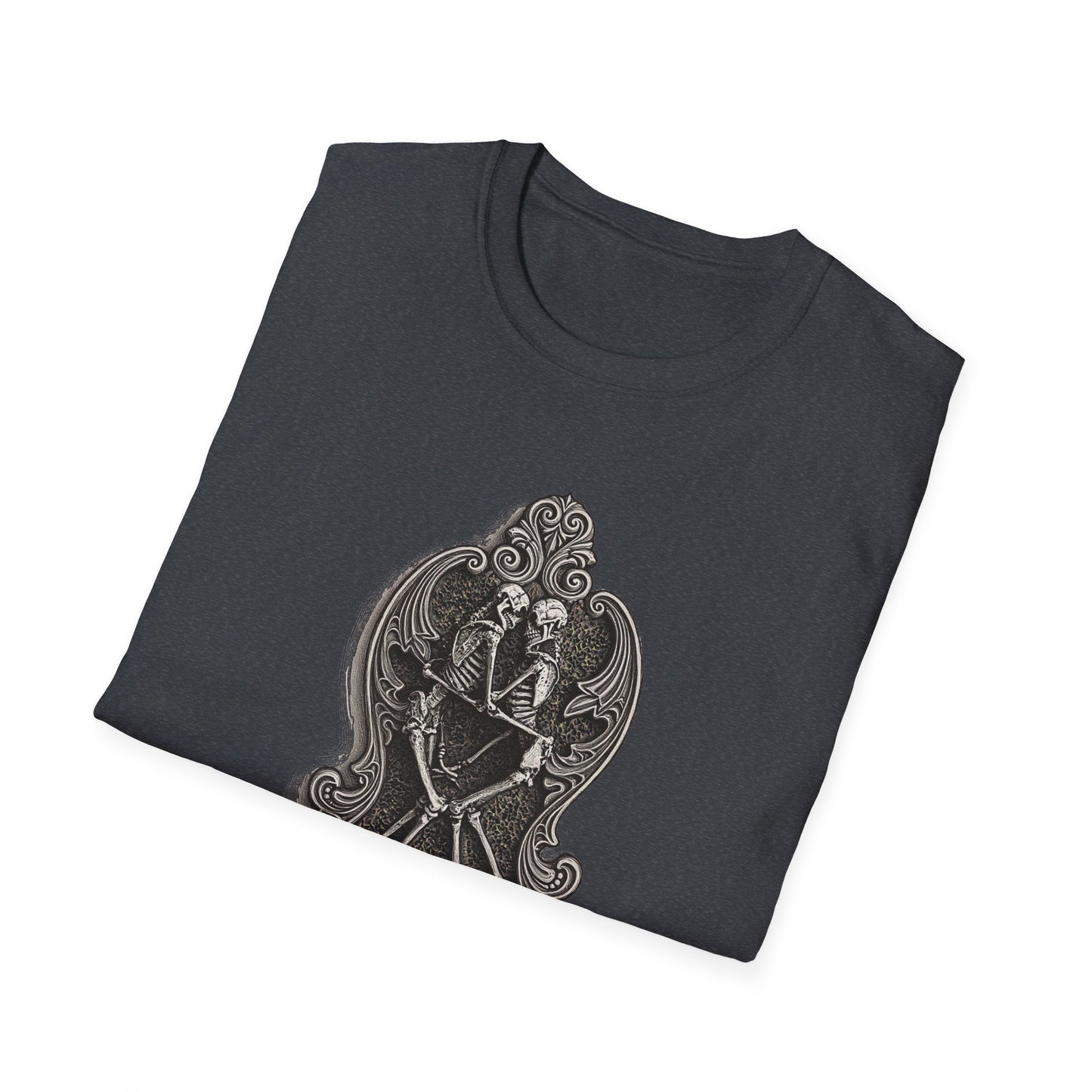 Amor Aeternus Shirt | Skeleton Lovers Tee by Dellamorte | Eternal Love Death Art T-Shirt | Dark Romance Gothic Apparel