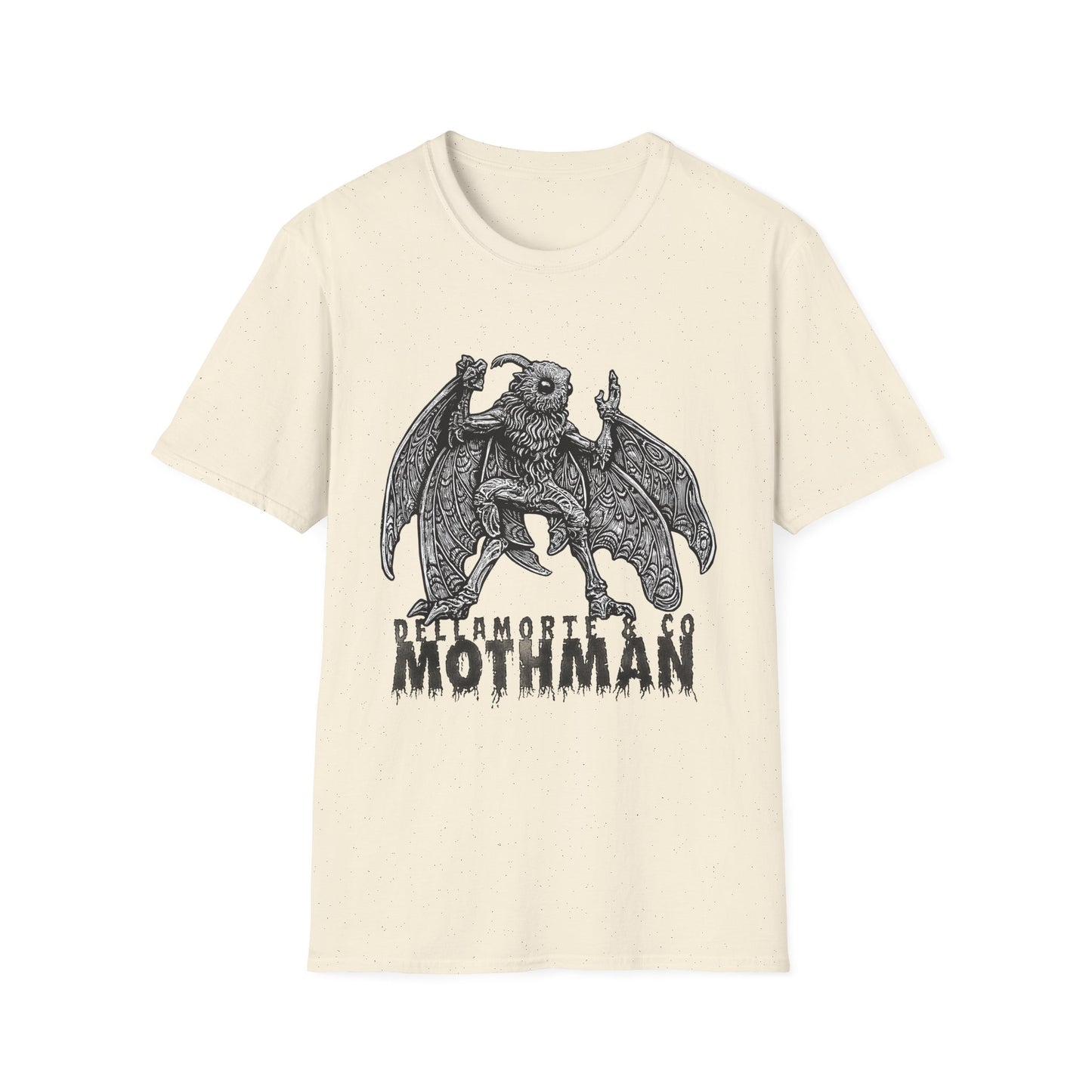 Mothman Shirt | Gothic Cryptid T-Shirt by Dellamorte | Appalachian Folklore Tee | Paranormal Creature Dark Halloween Art Apparel