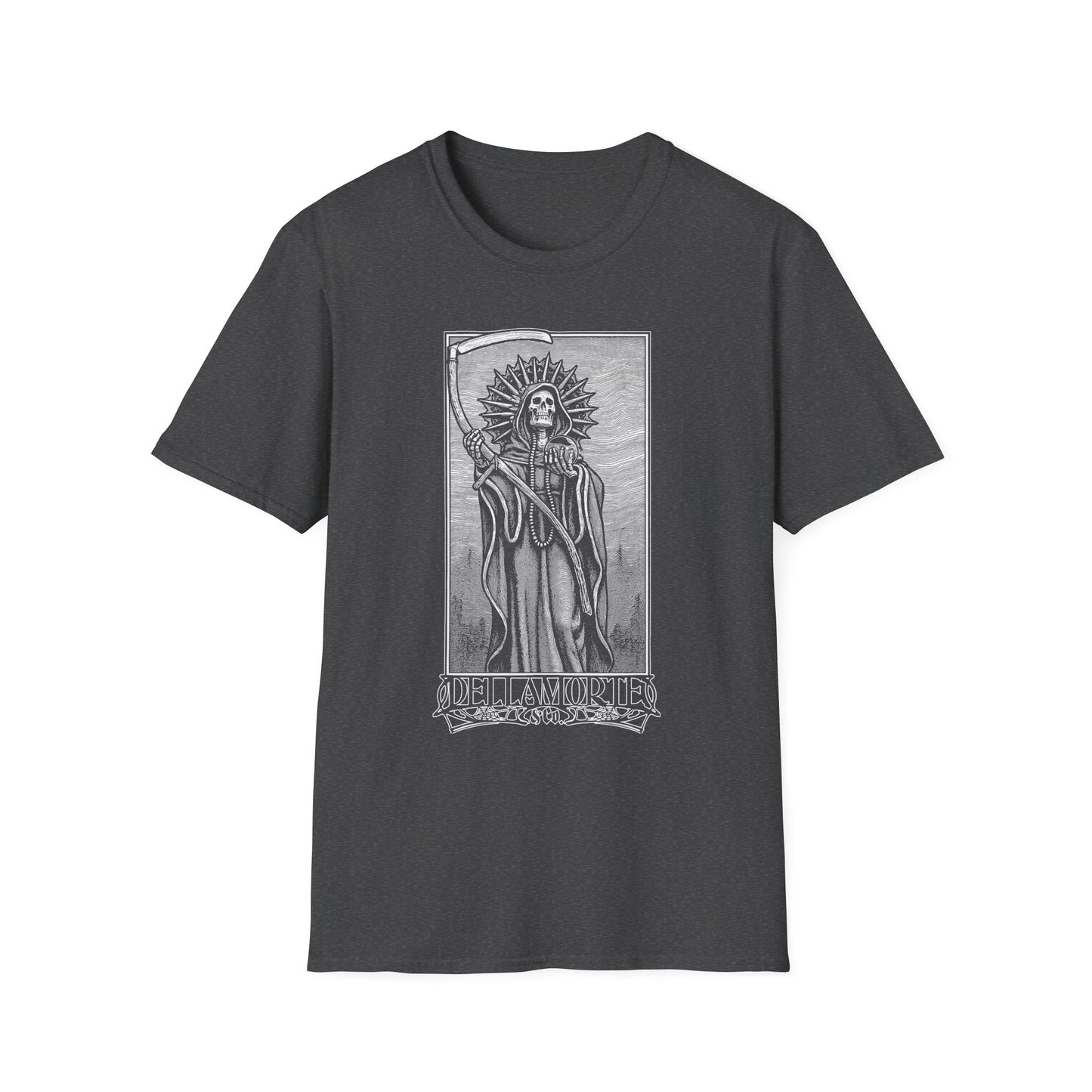 Santa Muerte Unisex T-Shirt, Gothic Grim Reaper Tee | Dellamorte Alternative Shirt, Halloween Gift, Day of the Dead Tee, Graphic Death Saint