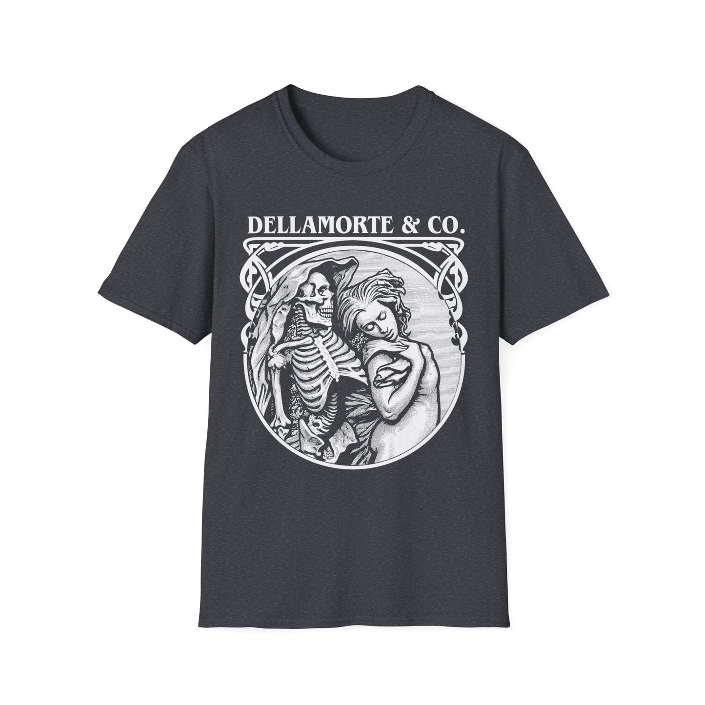 Death and the Maiden Shirt | Gothic Grim Reaper T-Shirt | Dellamorte Dark Academia Tee | Macabre Romance | Occult Halloween Apparel