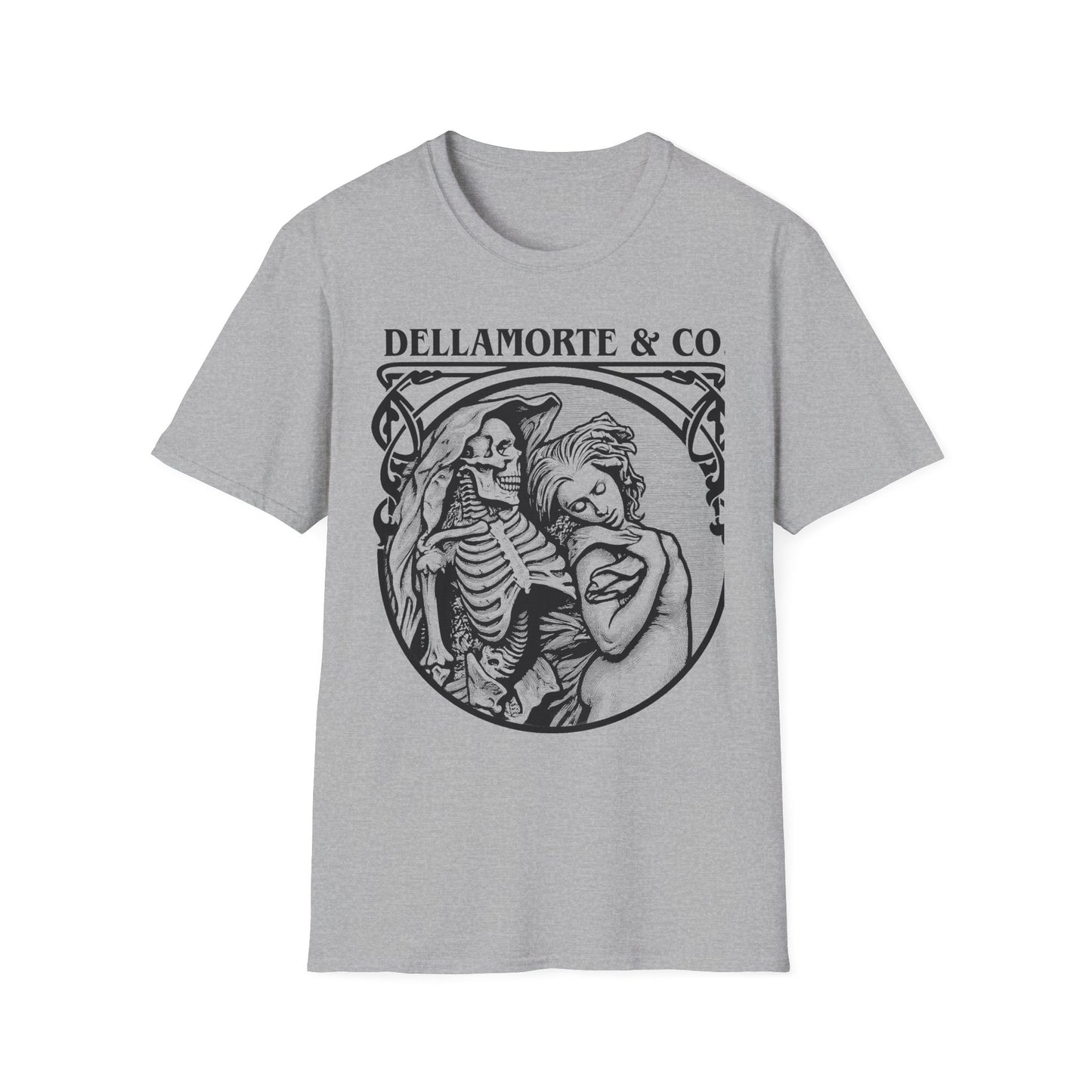 Death and the Maiden Shirt | Gothic Grim Reaper T-Shirt | Dellamorte Dark Academia Tee | Macabre Romance | Occult Halloween Apparel