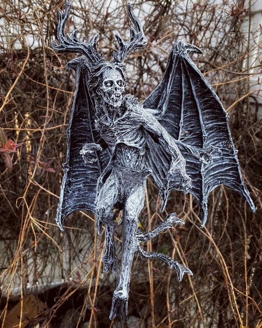 Angel of Death Statue, Hand Painted Resin | Mythic Creature Figurine | Myths and Legends Monster Statue | Demon Statue for Gothic Home Decor