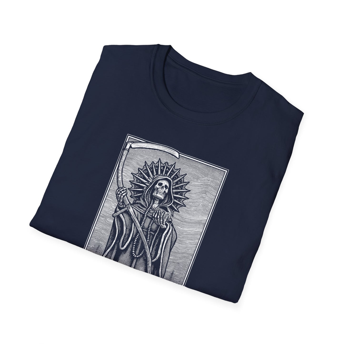 Santa Muerte Unisex T-Shirt, Gothic Grim Reaper Tee | Dellamorte Alternative Shirt, Halloween Gift, Day of the Dead Tee, Graphic Death Saint