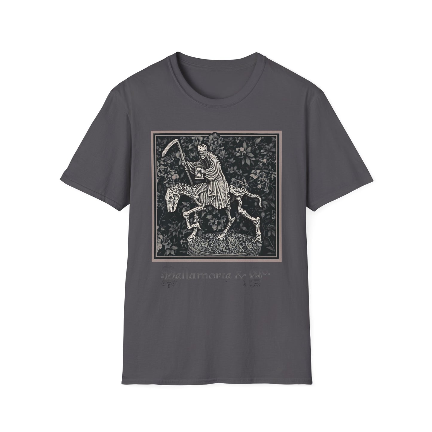 Triumph of Death Shirt | Grim Reaper Tee by Dellamorte | Four Horsemen Memento Mori Halloween Art T-Shirt | Dark Medieval Gothic Apparel