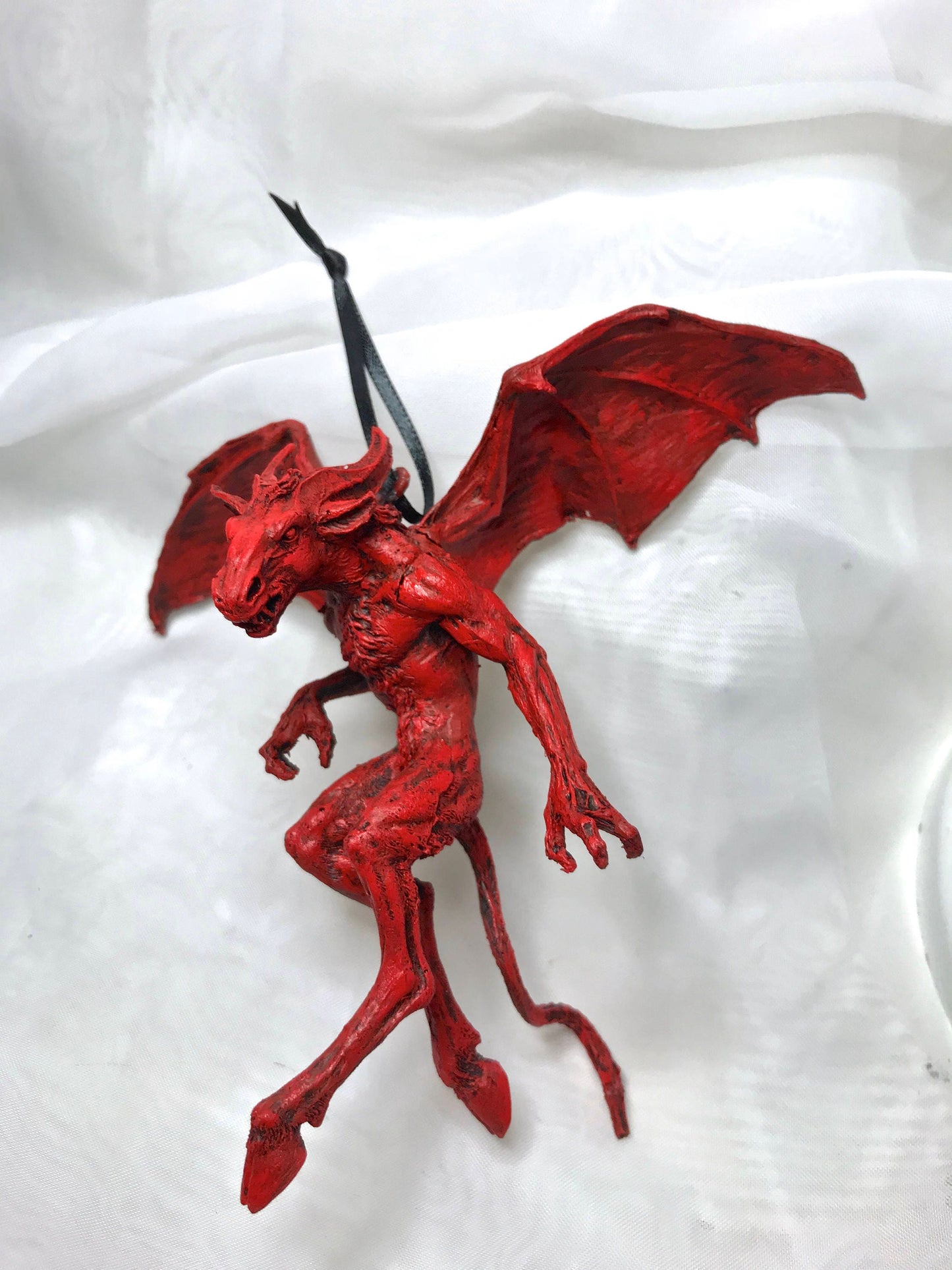 Jersey Devil Ornament, Hand Painted Resin Sculpture | Cryptozoology Creature Figurine | Urban Legend Jersey Devil Monster, Gothic Art Decor