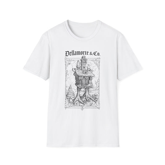 Baba Yaga Hut Shirt | Slavic Folklore Witch House Tee by Dellamorte Art | Chicken-Leg Hut T-Shirt | Dark Fairytale Gothic Apparel