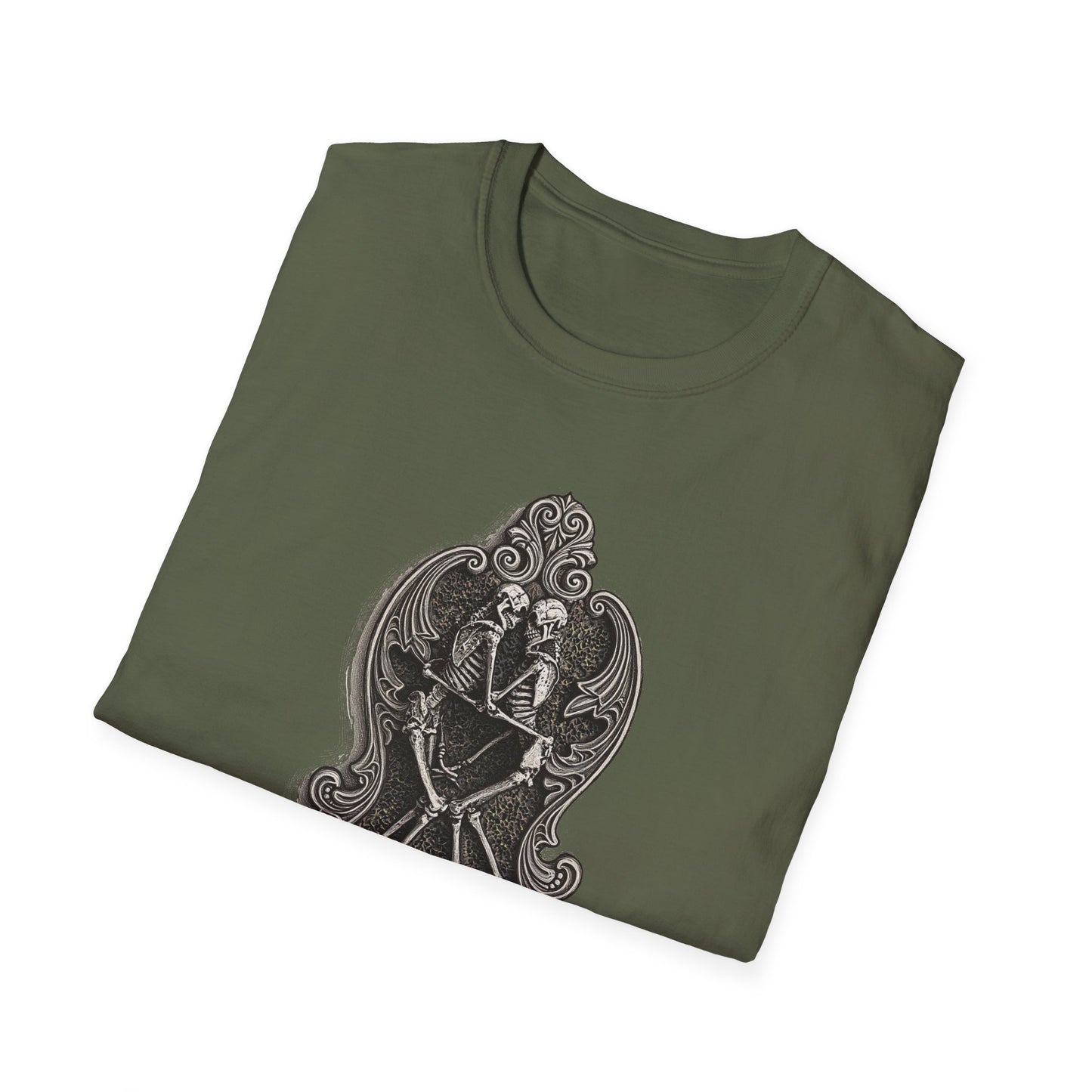 Amor Aeternus Shirt | Skeleton Lovers Tee by Dellamorte | Eternal Love Death Art T-Shirt | Dark Romance Gothic Apparel