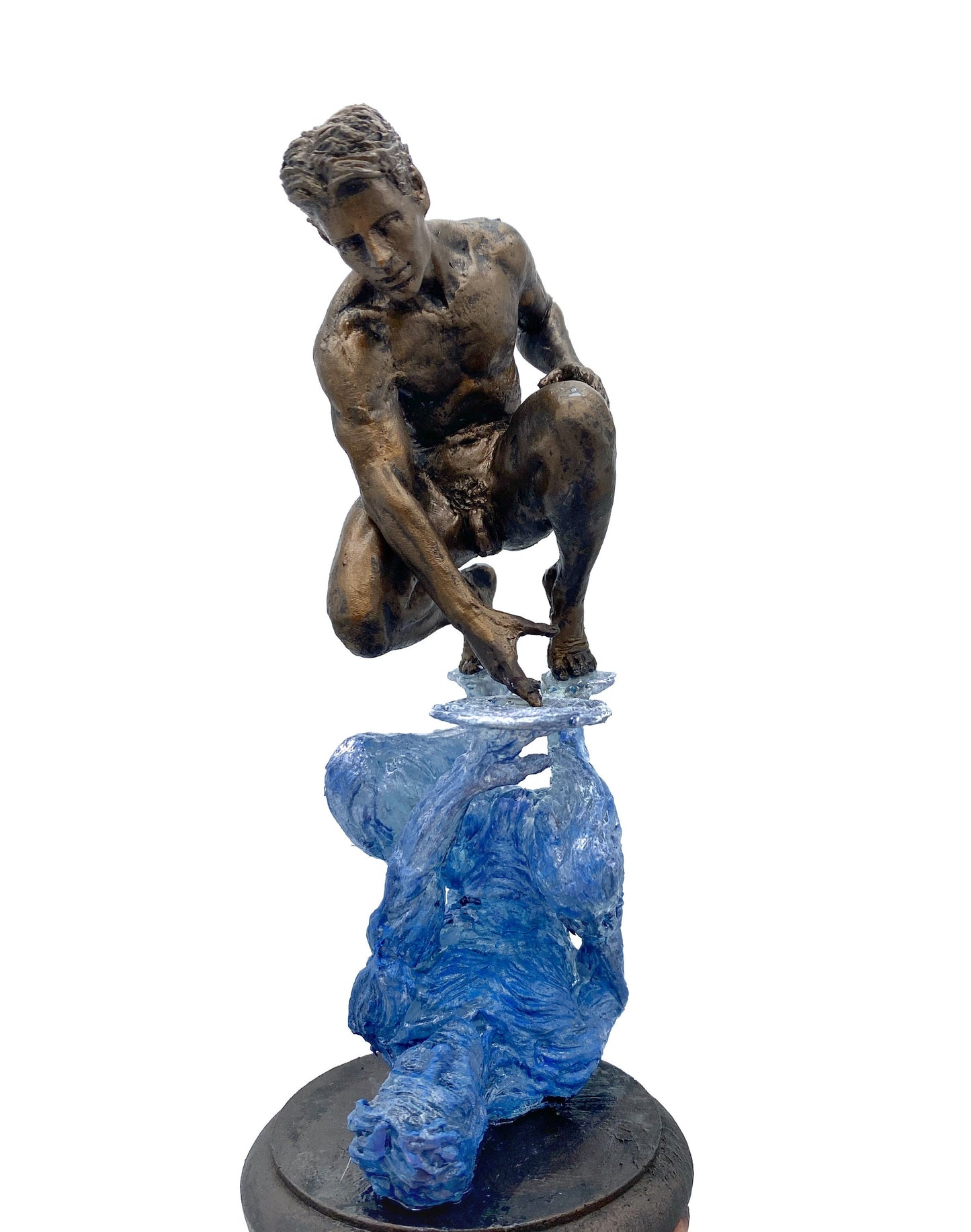 Narcissus' Reflection Statue: Introspection and Identity | Mythological Character Figurine |Myths and Legends Statue |Fantasy Art Home Decor