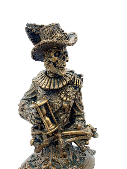 Masque of the Red Death Bust, Hand Painted Resin Sculpture | Edgar Allan Poe Gothic Halloween Figurine | Literary Gift and Spooky Home Decor