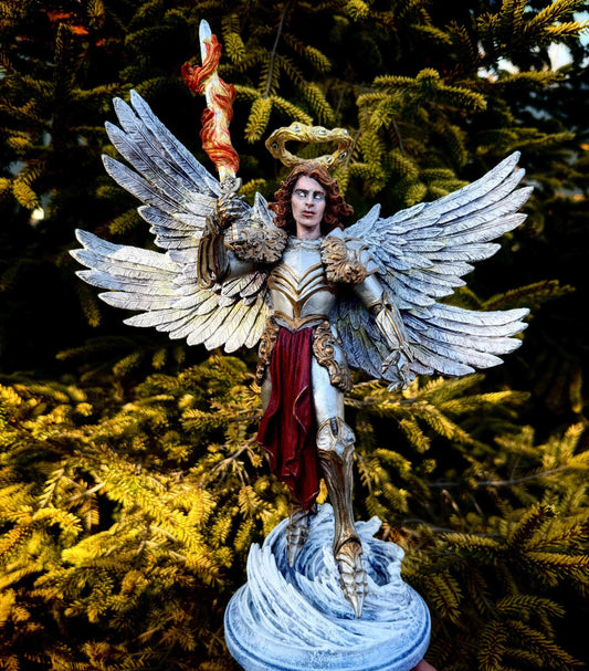 Saint Michael the Archangel Statue, Full Color | Mythological Figurine | Myths and Legends Statue| Guardian Angel Statue for Gothic Decor