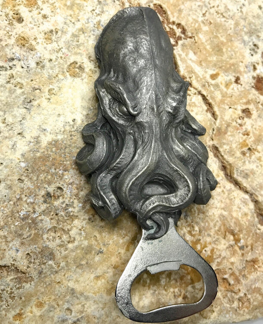 Cthulhu Bottle Opener, Hand Painted Resin | Gothic Cthulhu Barware, Lovecraftian Tentacle Bottle Opener | Fantasy Gothic Barware Gift