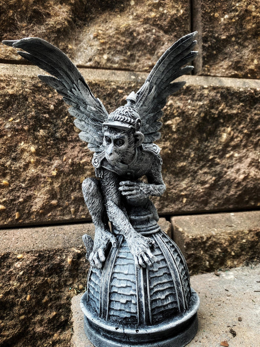 Flying Monkey Statue, Hand Painted Resin Sculpture | Mythical Creature Figurine | Wizard of Oz Winged Monkey Figurine. Fantasy Art Decor