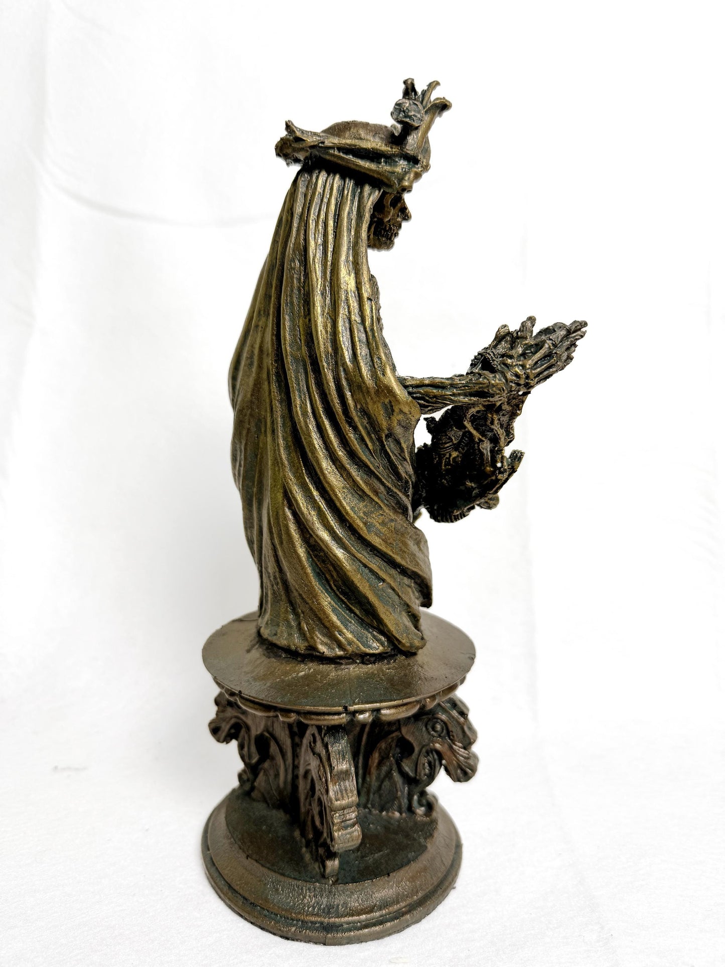 Hel, Goddess of Death and the Underworld Bust, Hand Painted Resin Sculpture | Pagan Goddess Figurine | Altar Statue for Gothic Home Decor