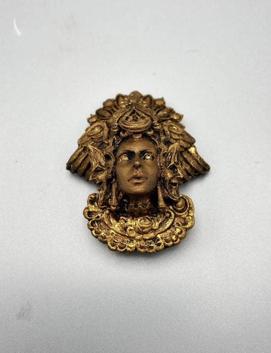 Hecate Goddess Magnet, Hand Painted Resin Sculpture | Mythic Fantasy Decor | Hecate Magnet for Fantasy and Gothic Decor