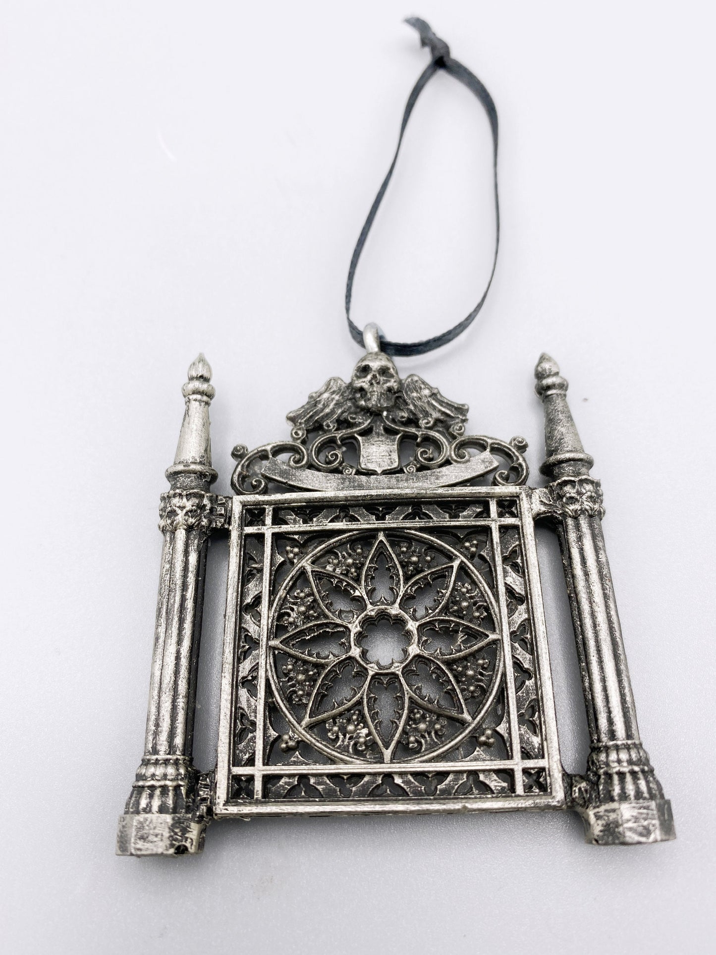Cemetery Gates Ornament, Hand Painted Resin Sculpture |Occult Folklore Figurine | New Orleans Graveyard Gate Ornament for Holiday Decor