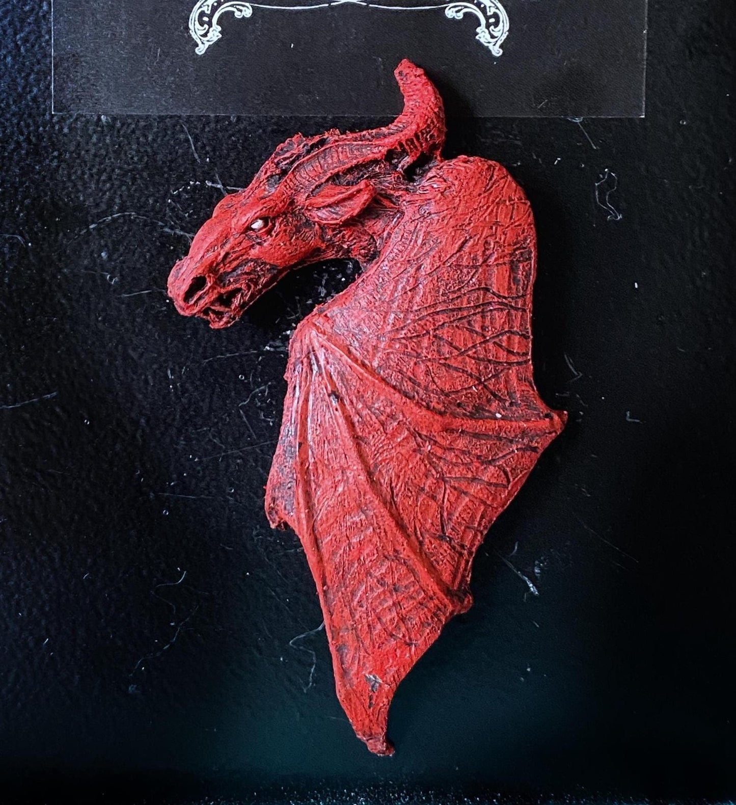 Jersey Devil Magnet, Hand Painted Resin Sculpture | Cryptid Fantasy Decor | Urban Legend Jersey Devil Magnet for Horror and Gothic Decor