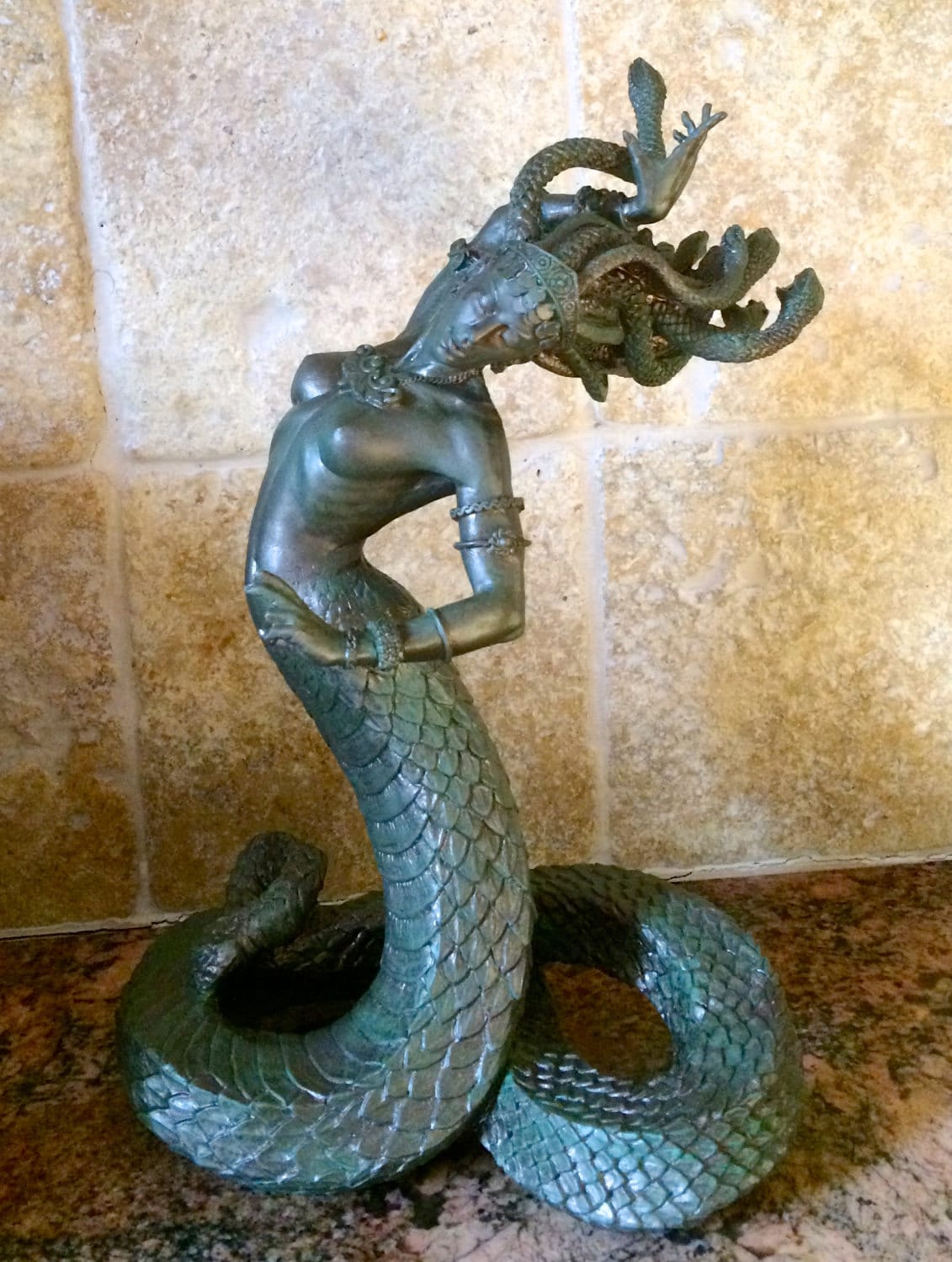 Medusa Statue, Hand Painted Resin Sculpture |. Mythological Creature Figurine | Myths and Legends Character Statue | Fantasy Art Lover Gift