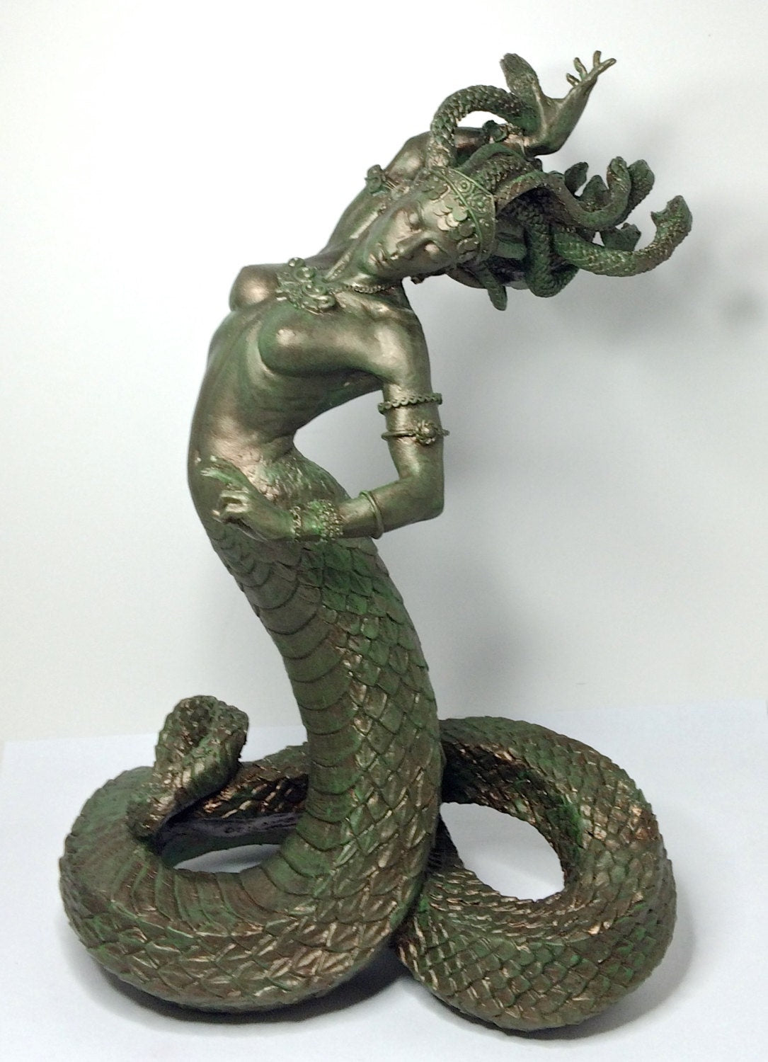 Medusa Statue, Hand Painted Resin Sculpture |. Mythological Creature Figurine | Myths and Legends Character Statue | Fantasy Art Lover Gift