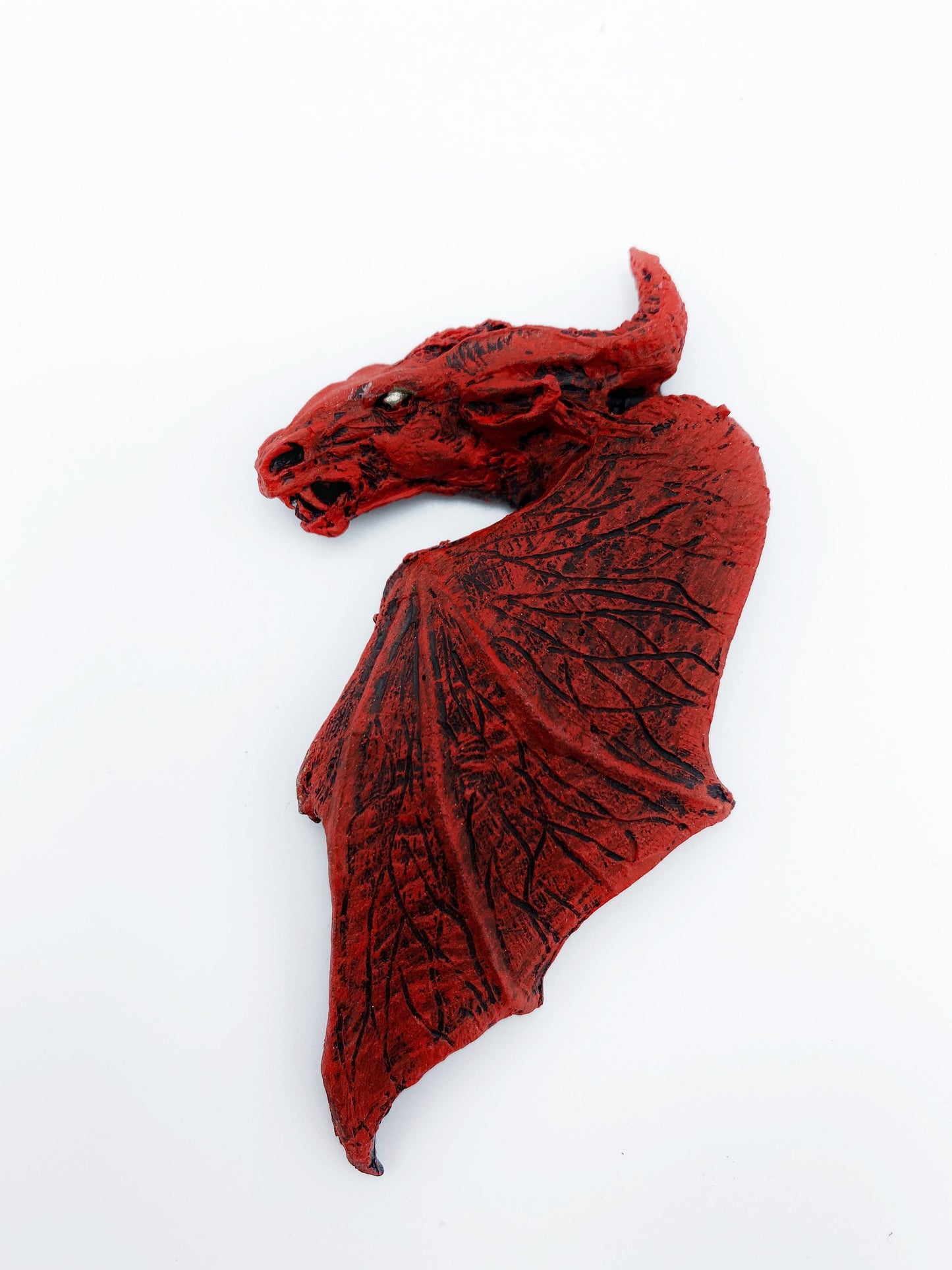 Jersey Devil Magnet, Hand Painted Resin Sculpture | Cryptid Fantasy Decor | Urban Legend Jersey Devil Magnet for Horror and Gothic Decor
