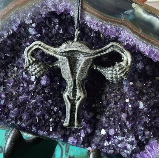Uterus & Ovaries Ornament, Hand Painted Resin Sculpture | Medical Art, Feminist Symbol, Equal Rights Decor, Reproductive Organs Ornament