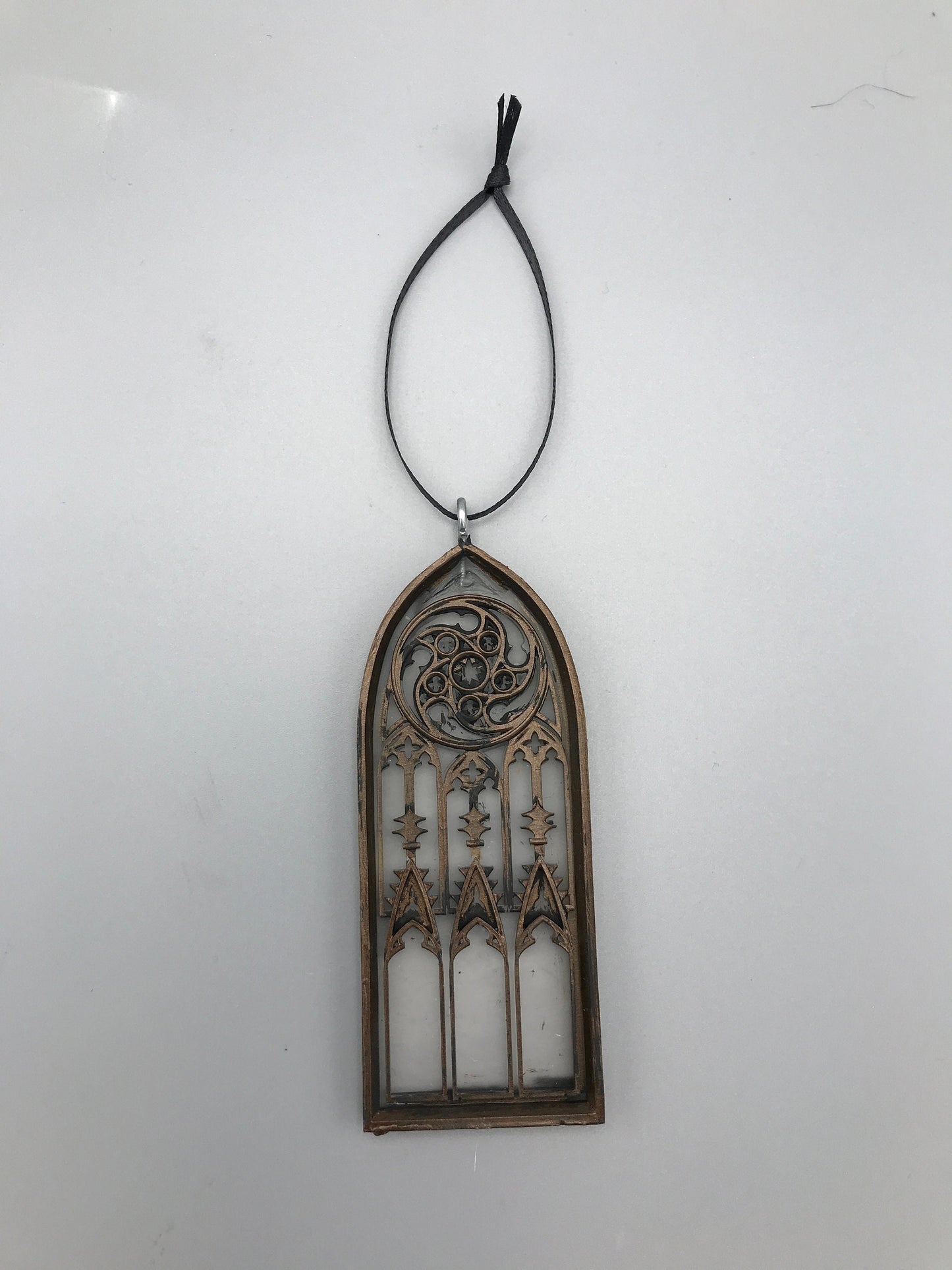 Gothic Cathedral Arch Ornament, Translucent | Unique Gothic Home Decor | Resin Medieval Architecture, Gothic Ornament Holiday Decor
