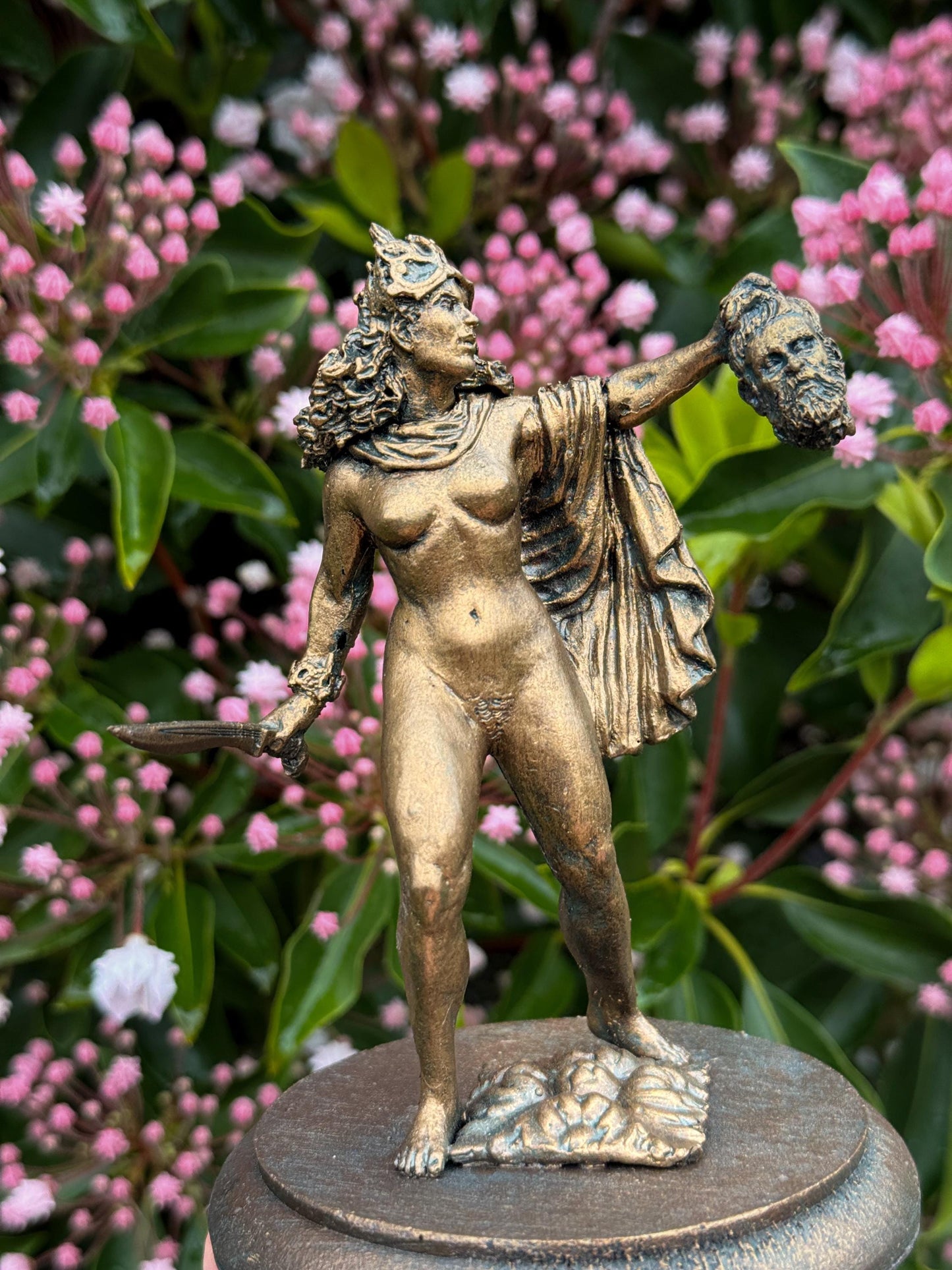 Refuse/Resist: Judith and Holofernes Statue, Hand Painted Resin Sculpture | Biblical Legend Figurine| Warrior Woman Art for Fantasy Art Gift