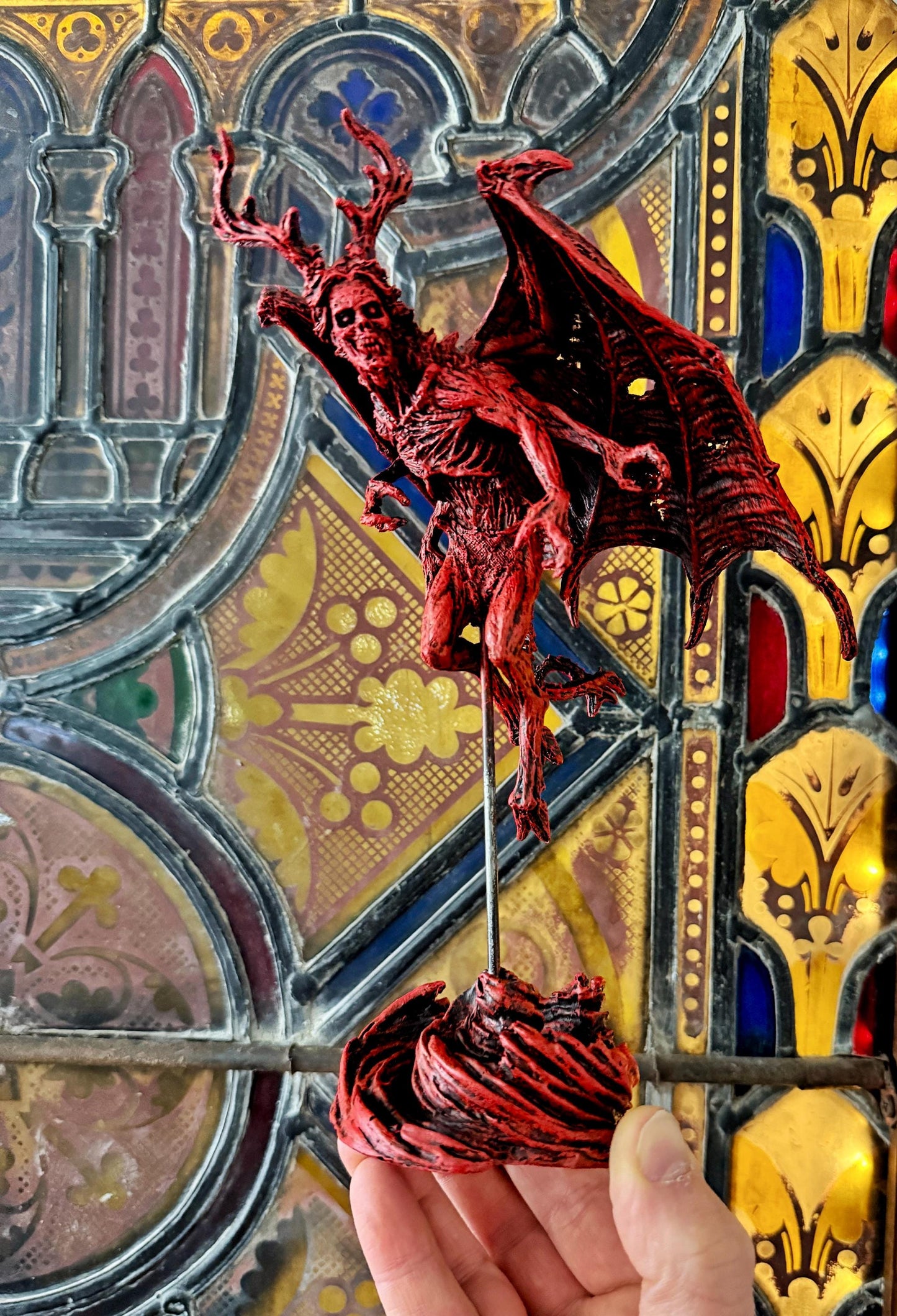 Angel of Death Statue, Half Scale Resin | Mythic Creature Figurine | Myths and Legends Monster Statue | Demon Statue for Gothic Home Decor
