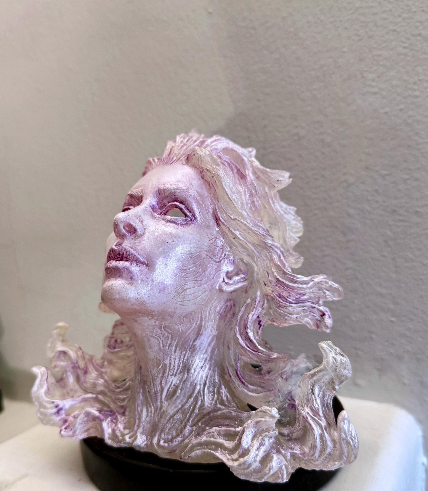 Spirit Summoning Sculpture, with LED Tea Light, Hand Painted Resin Statue | Spooky Gothic Light Feature | Ghost Light for Gothic Home Decor