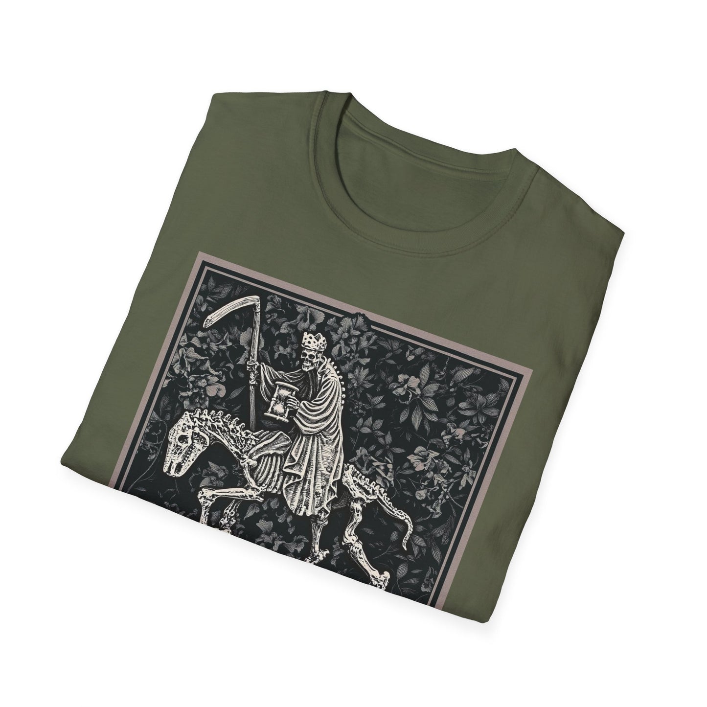 Triumph of Death Shirt | Grim Reaper Tee by Dellamorte | Four Horsemen Memento Mori Halloween Art T-Shirt | Dark Medieval Gothic Apparel