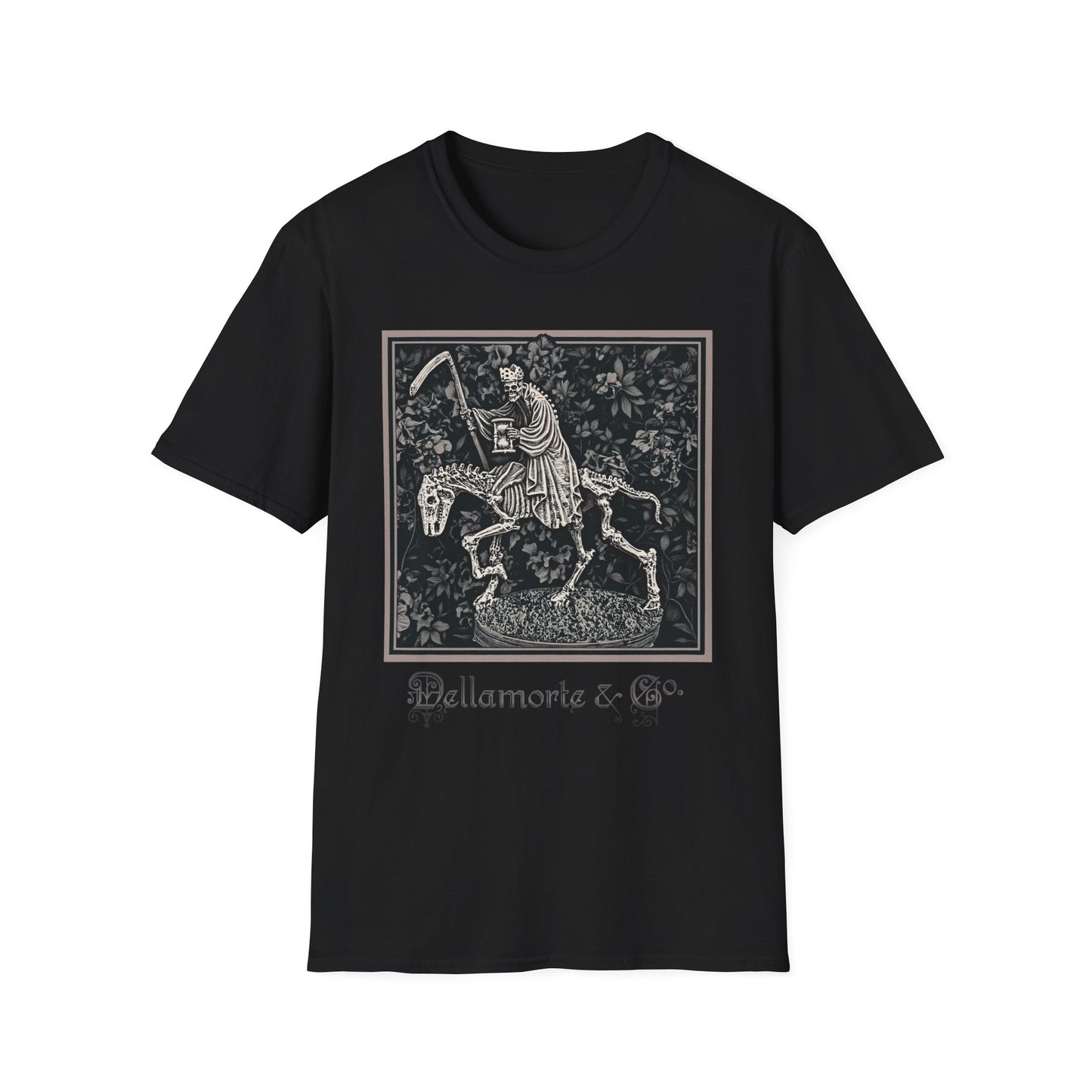 Triumph of Death Shirt | Grim Reaper Tee by Dellamorte | Four Horsemen Memento Mori Halloween Art T-Shirt | Dark Medieval Gothic Apparel
