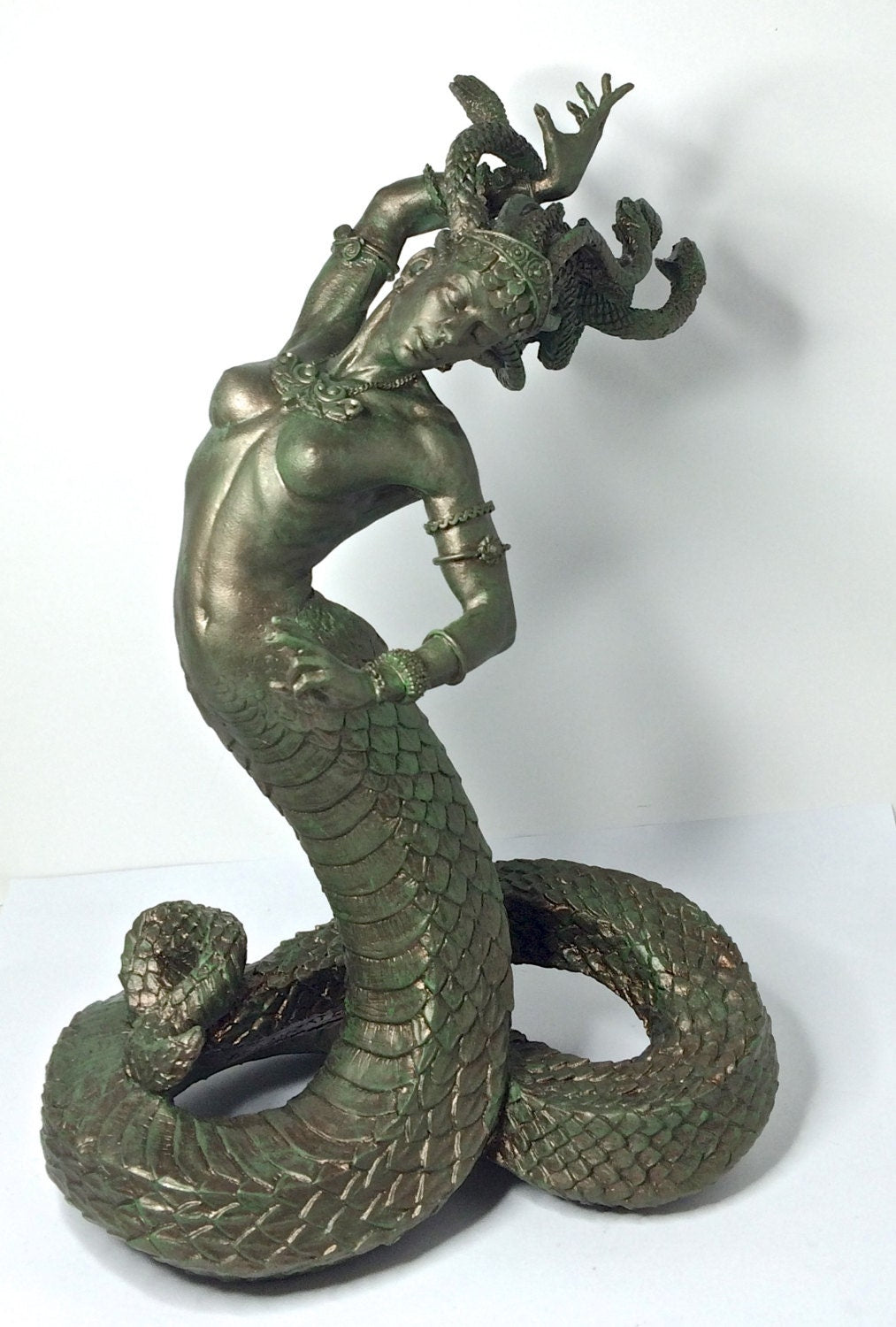 Medusa Statue, Hand Painted Resin Sculpture |. Mythological Creature Figurine | Myths and Legends Character Statue | Fantasy Art Lover Gift