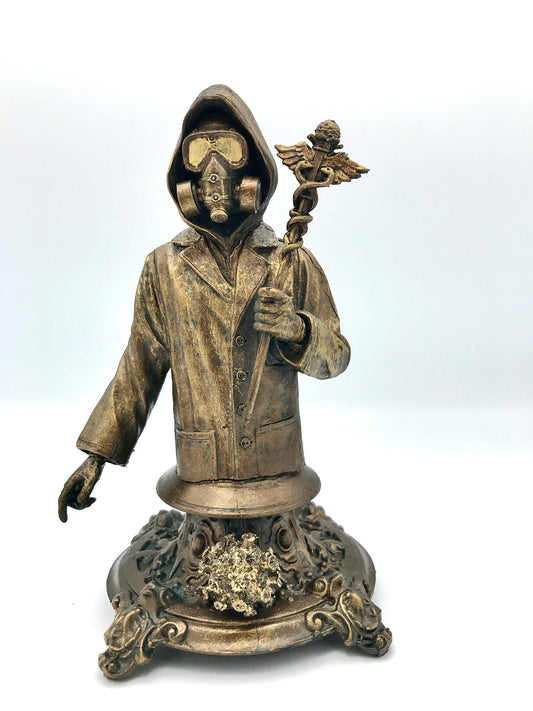 Healthcare Worker Bust, Bronze Finish,  Doctors Without Borders Charity