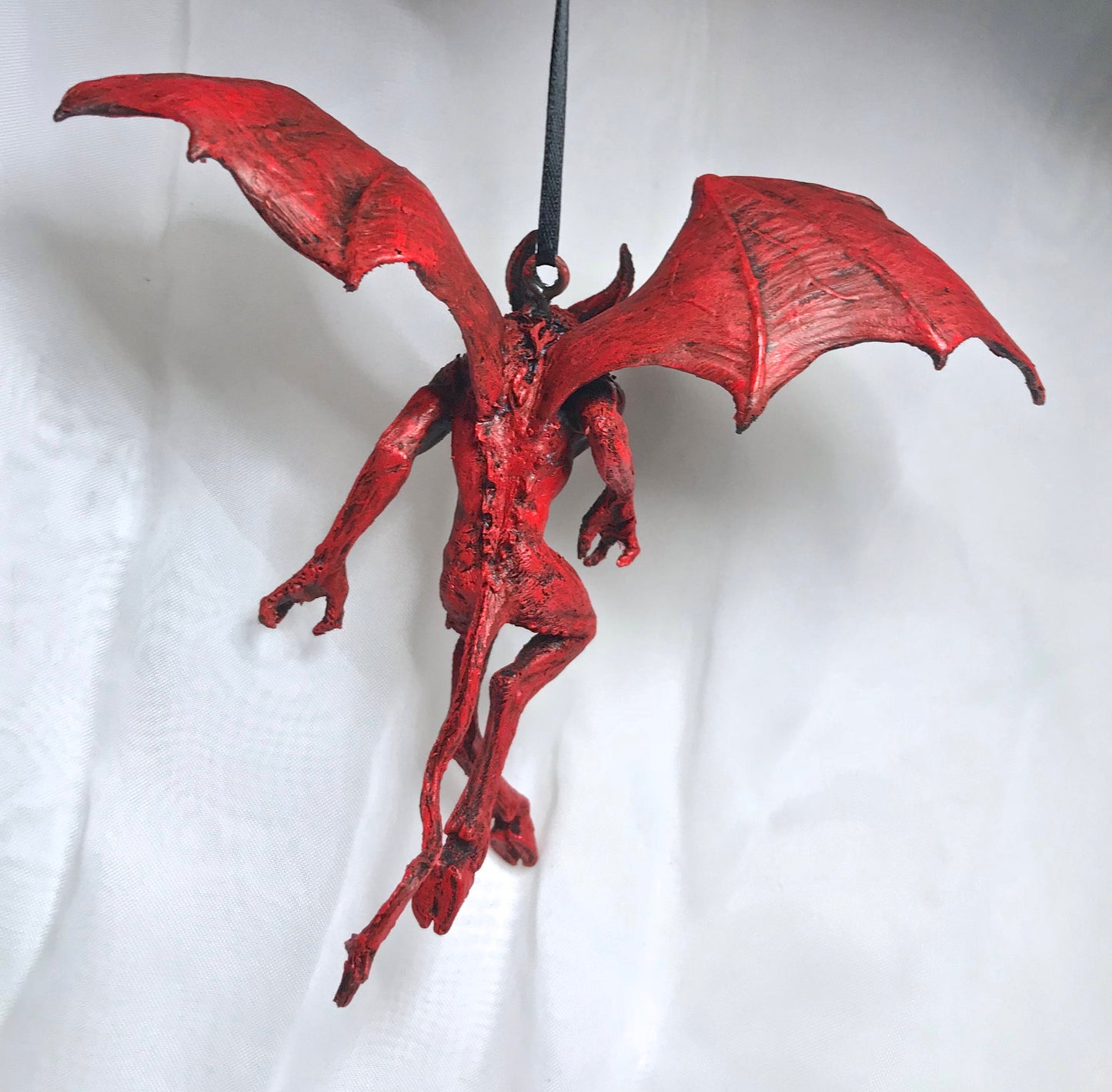 Jersey Devil Ornament, Hand Painted Resin Sculpture | Cryptozoology Creature Figurine | Urban Legend Jersey Devil Monster, Gothic Art Decor
