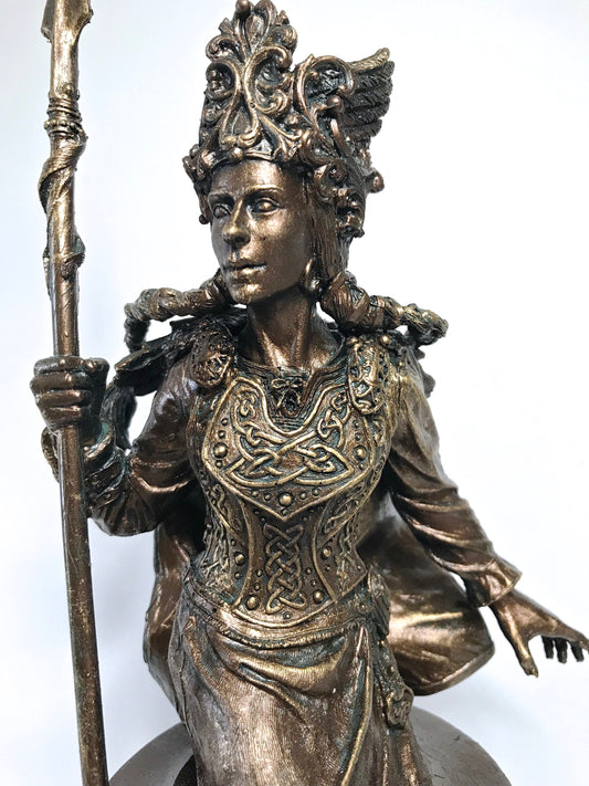 Freya Bust, Hand Painted Resin Sculpture | Norse Mythology Figurine | Myths and Legends Goddess Freya Statue, Fantasy Art Home Decor