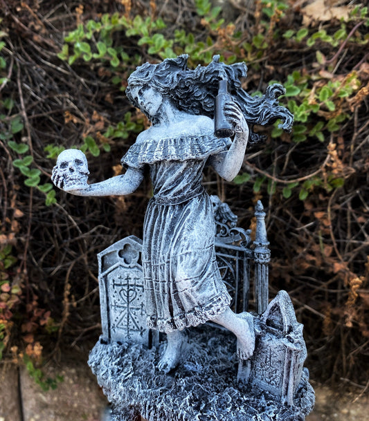 Witch’s Sabbath: Maman Brigitte, the Voodoo Death Loa Statue | Voudou Folklore Pagan Witchcraft Figurine | Witchy Art for Gothic Home Decor