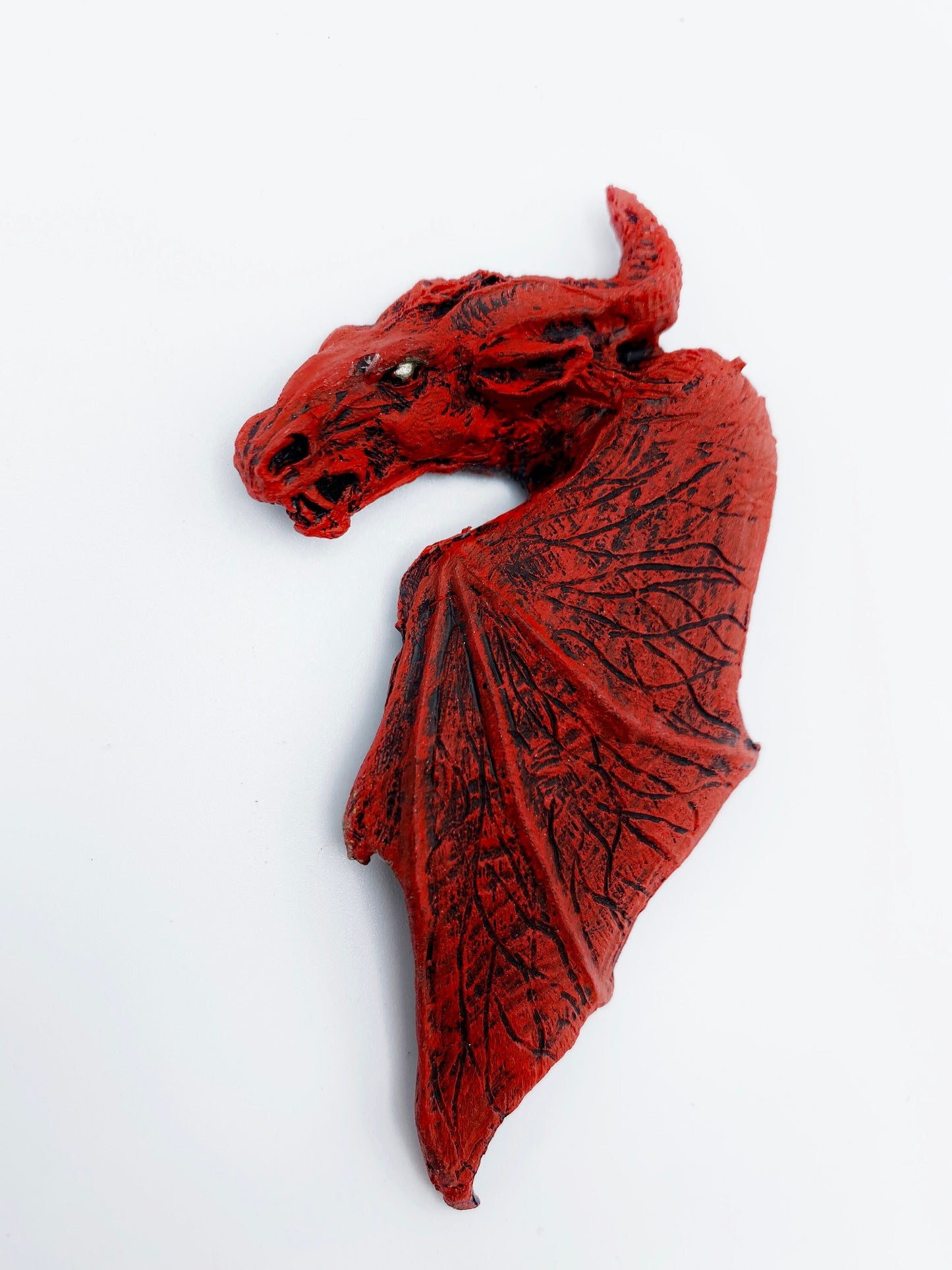 Jersey Devil Magnet, Hand Painted Resin Sculpture | Cryptid Fantasy Decor | Urban Legend Jersey Devil Magnet for Horror and Gothic Decor