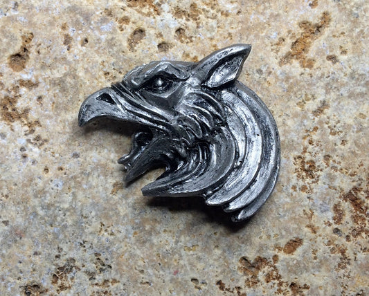 Griffin Magnet, Hand Painted Resin Sculpture | Mythic Fantasy Decor | Legendary Creature Griffin Magnet for Fantasy and Gothic Decor
