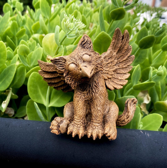 Baby Griffin Statue, Hand Painted Resin Sculpture | Mythical Creature Figurine | Unique Legendary Baby Griffin Figurine. Fantasy Art Gift