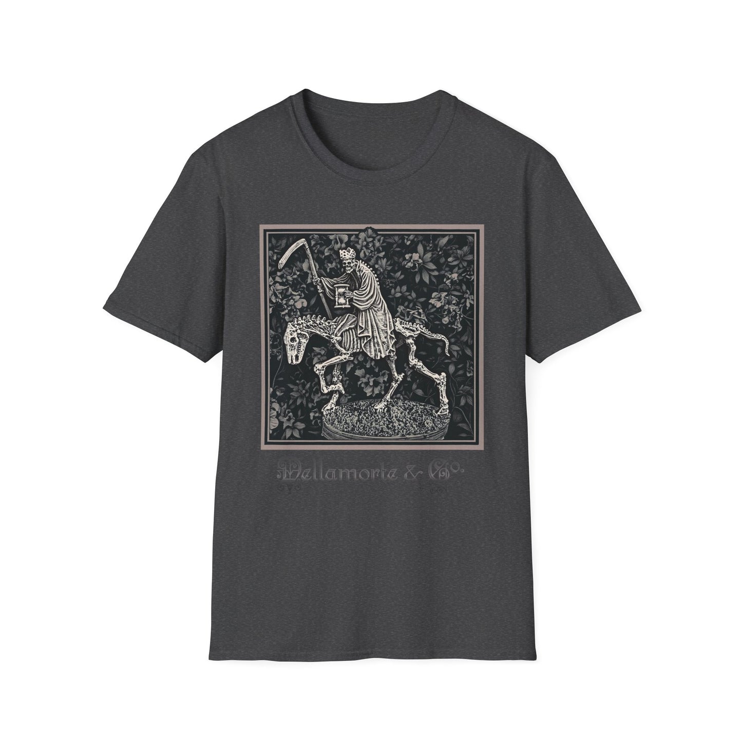 Triumph of Death Shirt | Grim Reaper Tee by Dellamorte | Four Horsemen Memento Mori Halloween Art T-Shirt | Dark Medieval Gothic Apparel