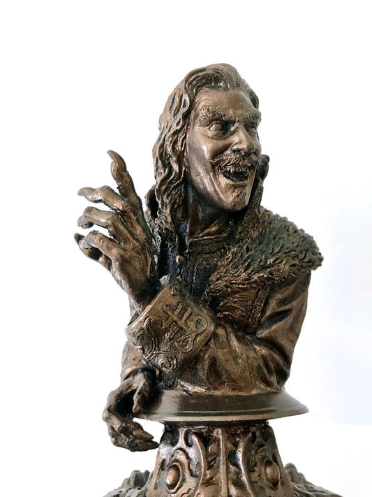 Dracula: Vlad the Impaler Bust | Legendary Vampire Figurine | Victorian Gothic Undead Creature | Dark Art Gift and Spooky Home Decor