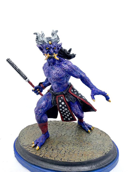 Oni Statue, Full Color, Blue