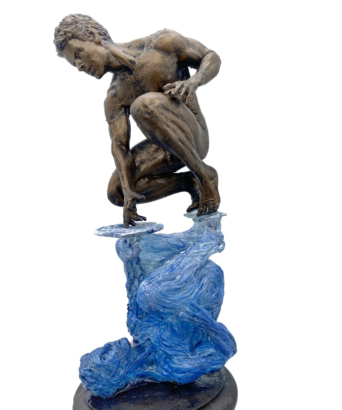 Narcissus' Reflection Statue: Introspection and Identity | Mythological Character Figurine |Myths and Legends Statue |Fantasy Art Home Decor