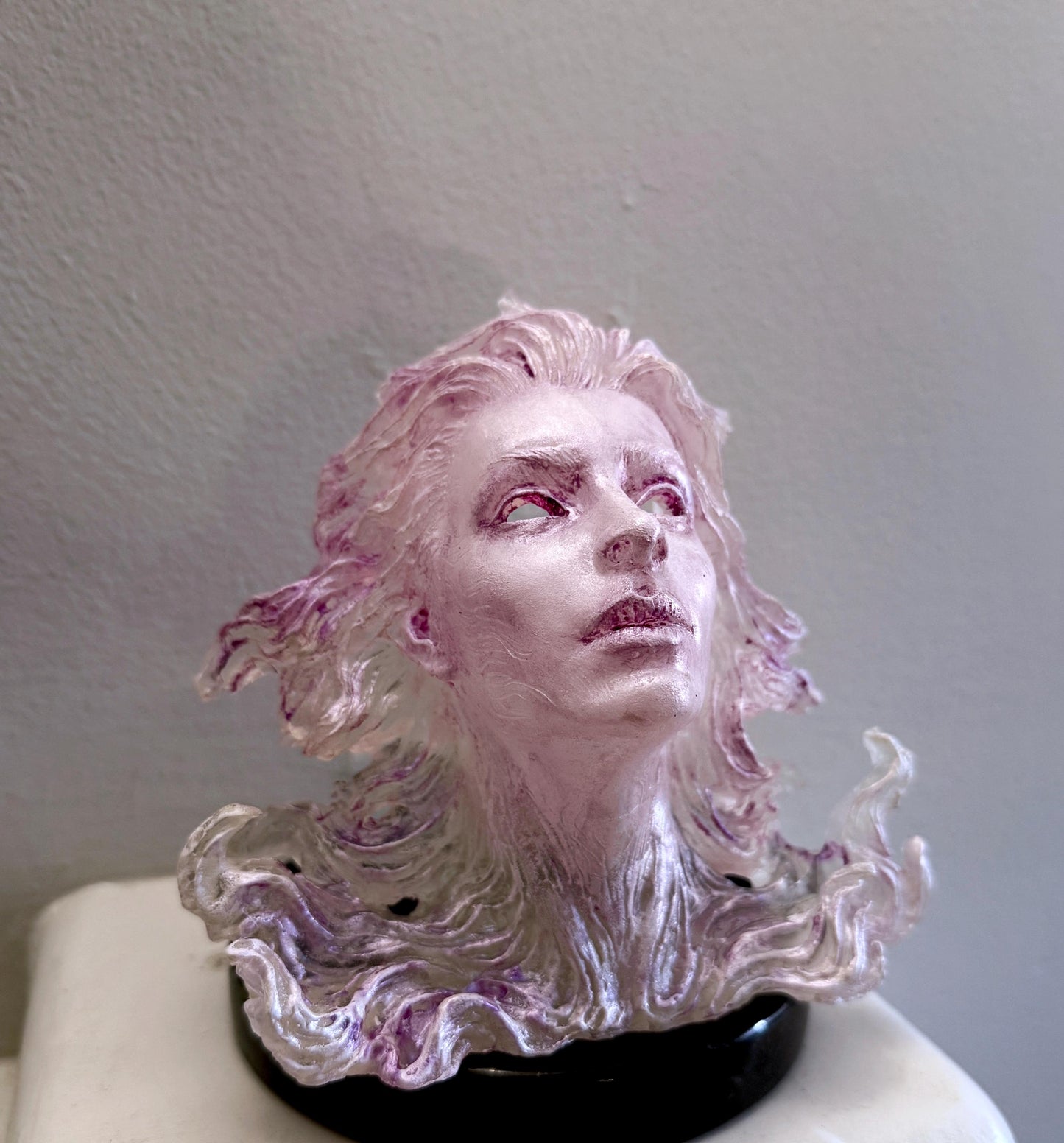 Spirit Summoning Sculpture, with LED Tea Light, Hand Painted Resin Statue | Spooky Gothic Light Feature | Ghost Light for Gothic Home Decor