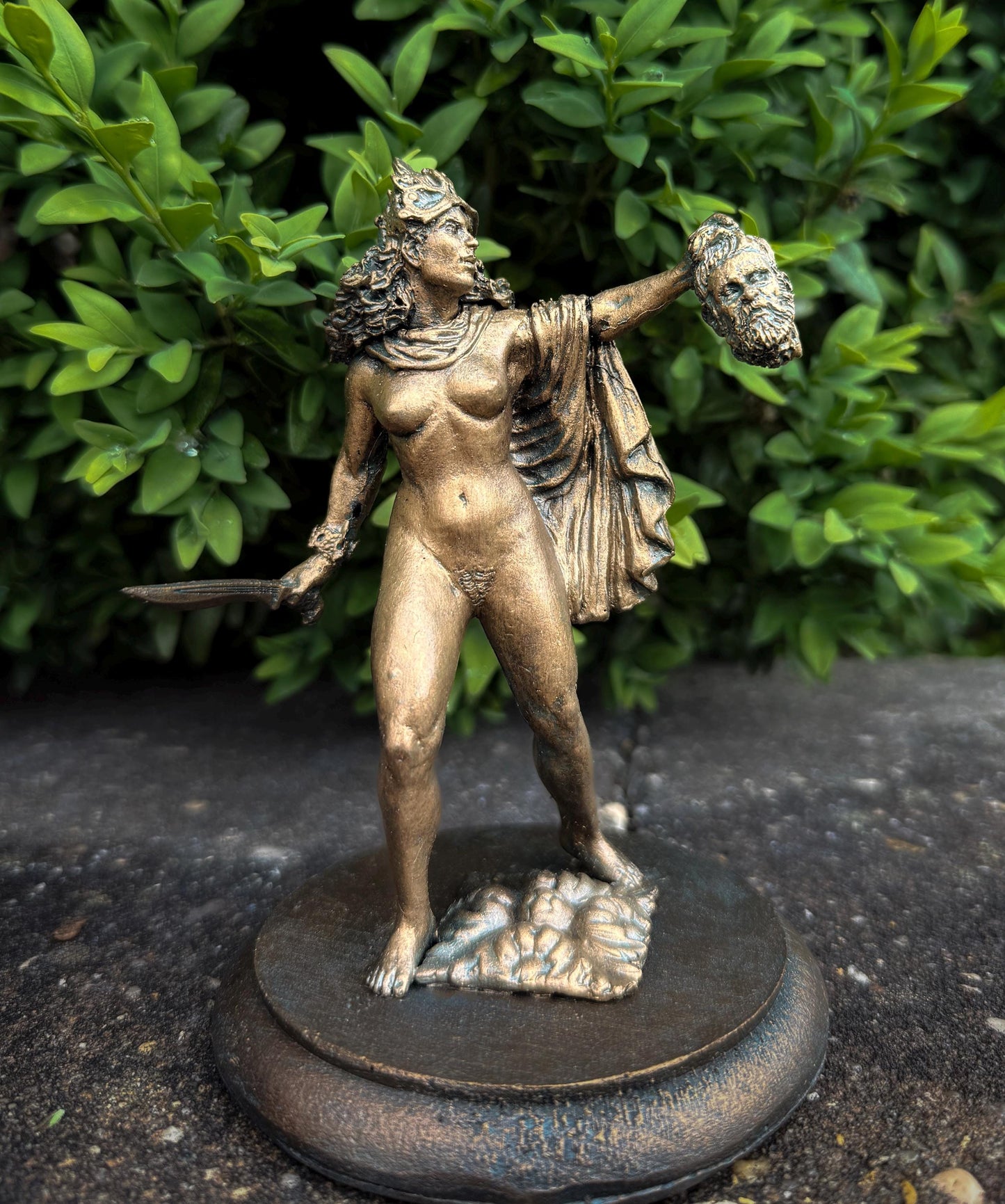 Refuse/Resist: Judith and Holofernes Statue, Hand Painted Resin Sculpture | Biblical Legend Figurine| Warrior Woman Art for Fantasy Art Gift