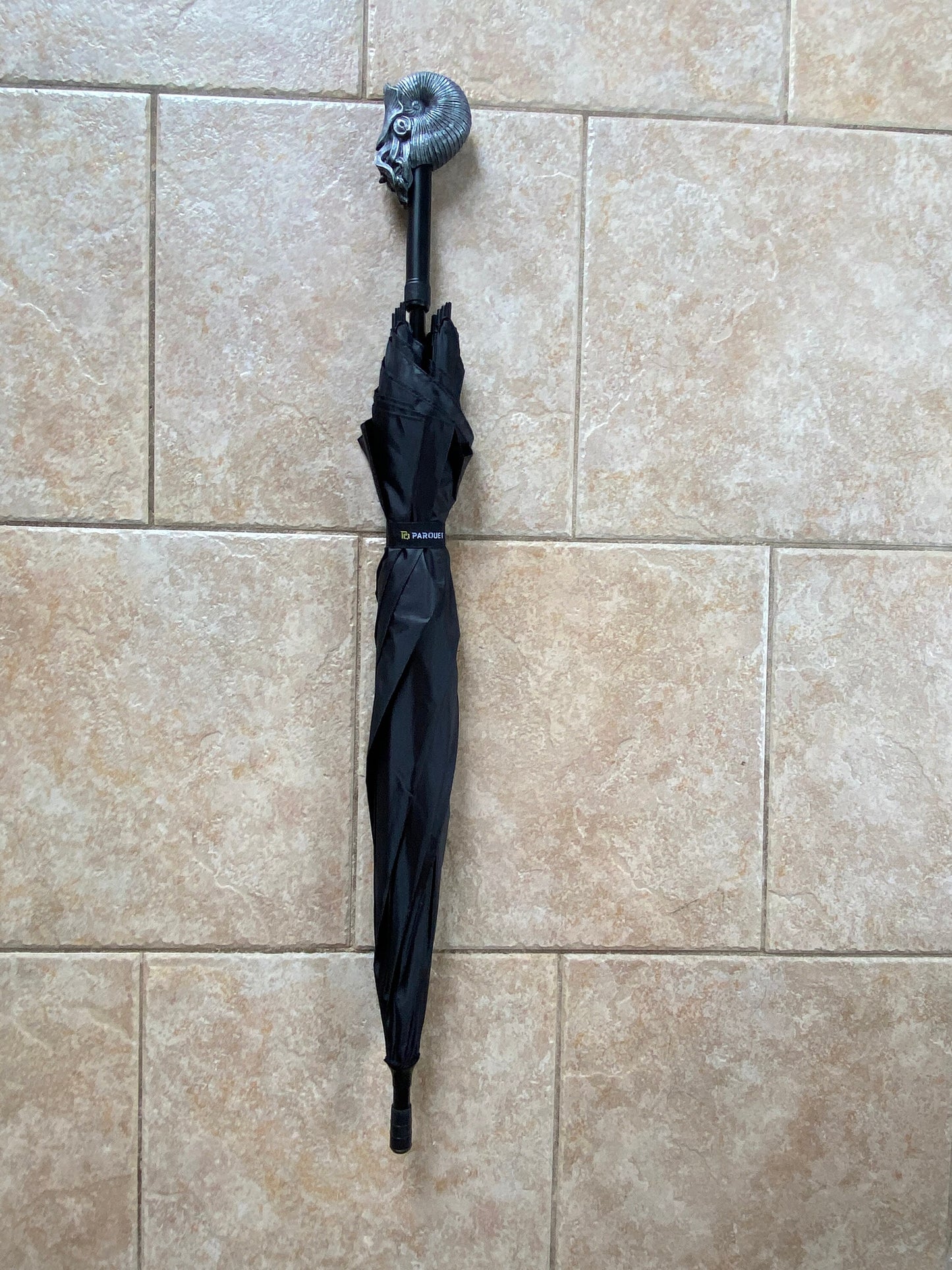 Nautilus Umbrella,Hand Sculpted Resin | Nautical Fossil Umbrella | Fantasy Natural History Parasol, Maritime Gothic Accessory