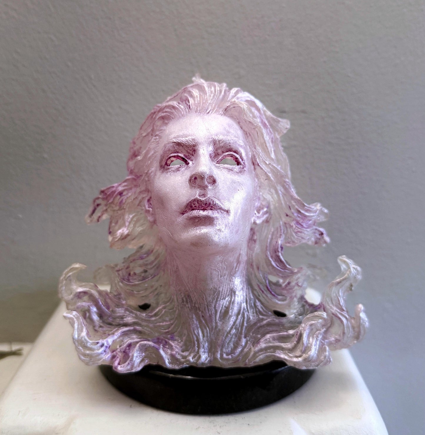 Spirit Summoning Sculpture, with LED Tea Light, Hand Painted Resin Statue | Spooky Gothic Light Feature | Ghost Light for Gothic Home Decor