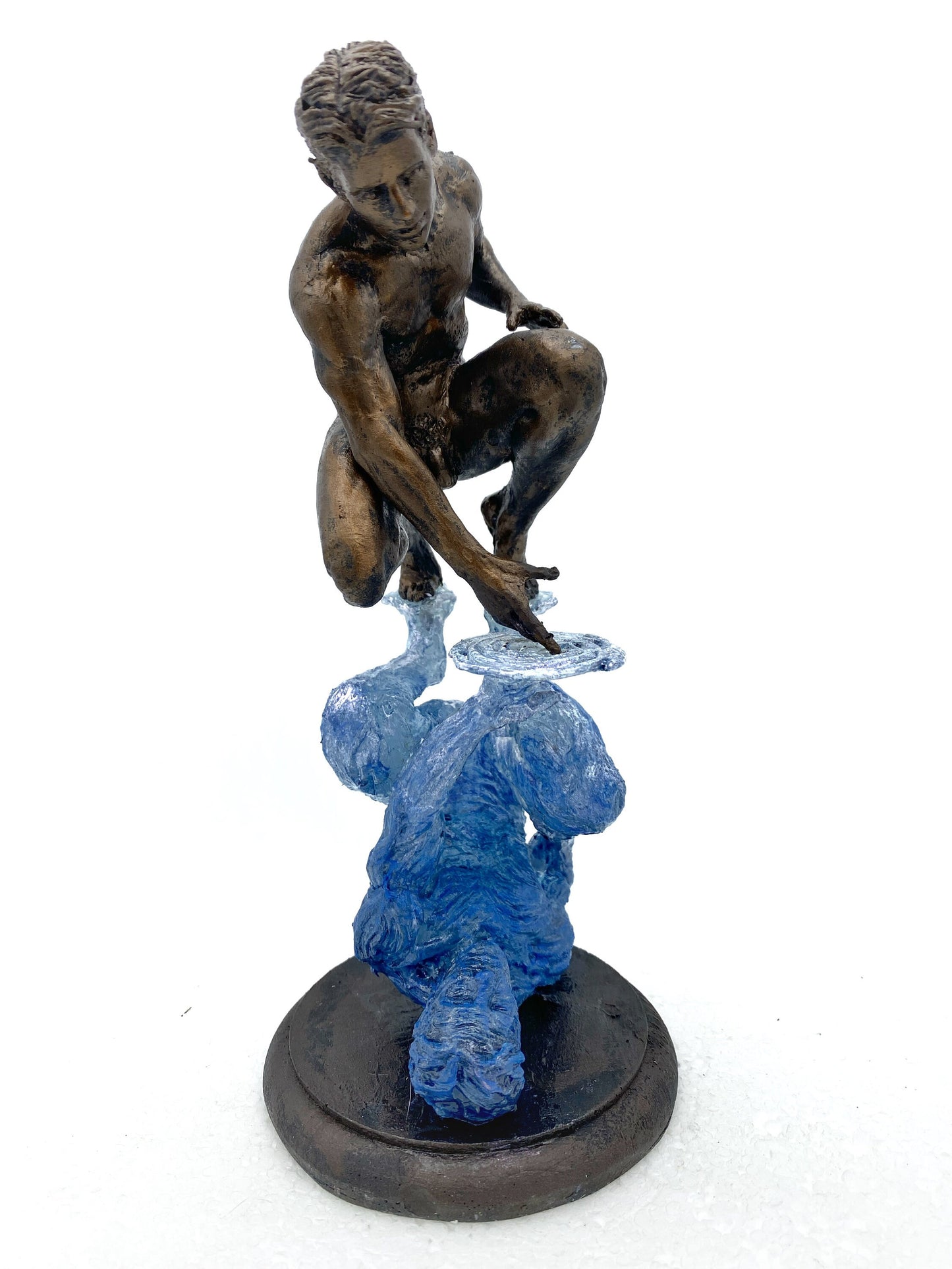 Narcissus' Reflection Statue: Introspection and Identity | Mythological Character Figurine |Myths and Legends Statue |Fantasy Art Home Decor