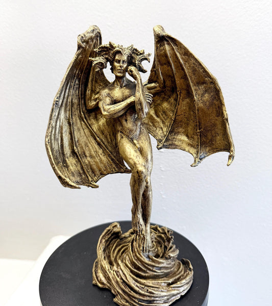 Lucifer Morning Star Statue, Half Scale | Mythological Deities Figurine | Fallen Angel Statue | Satan Altar Statue for Gothic Home Decor