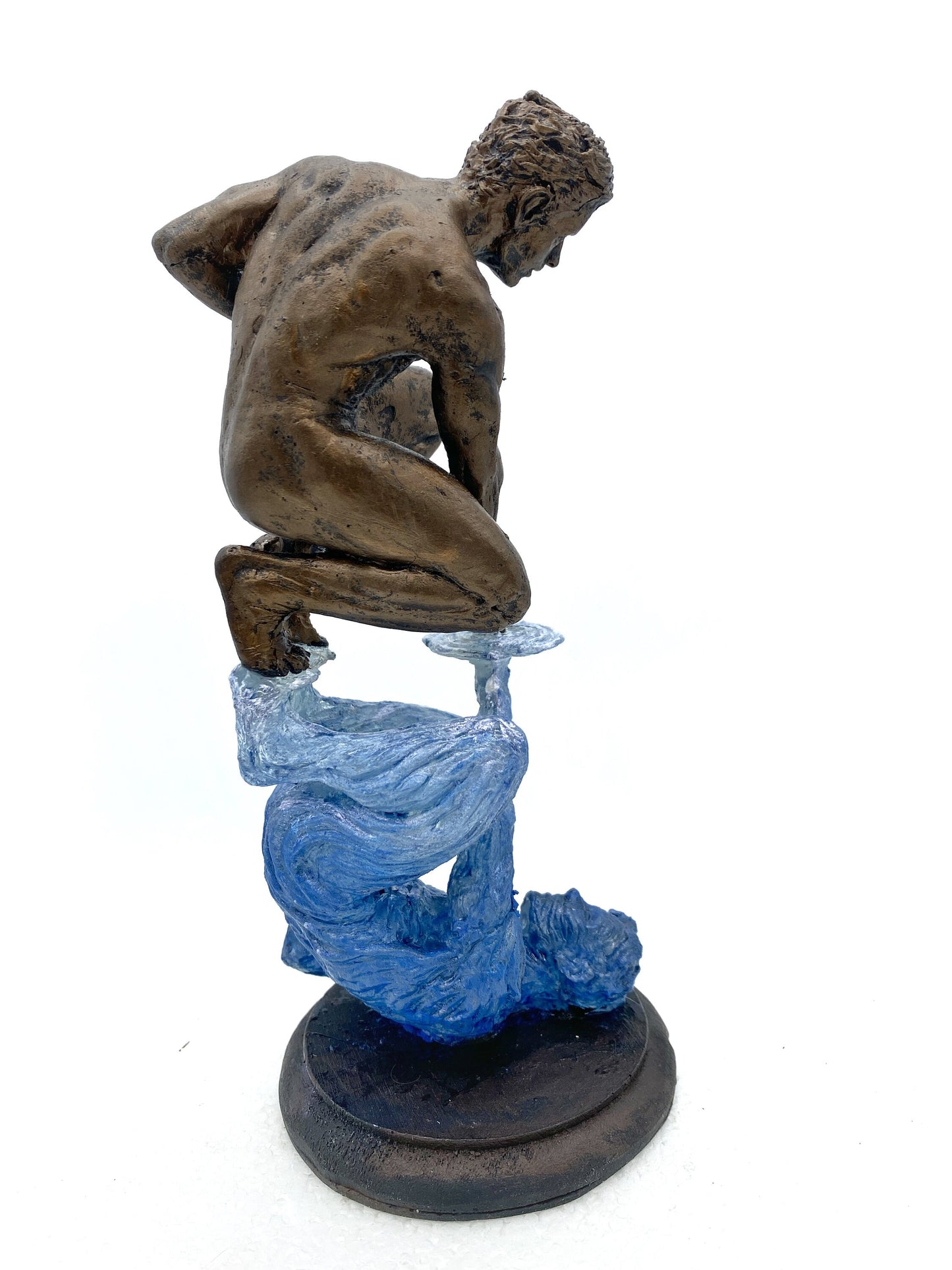 Narcissus' Reflection Statue: Introspection and Identity | Mythological Character Figurine |Myths and Legends Statue |Fantasy Art Home Decor